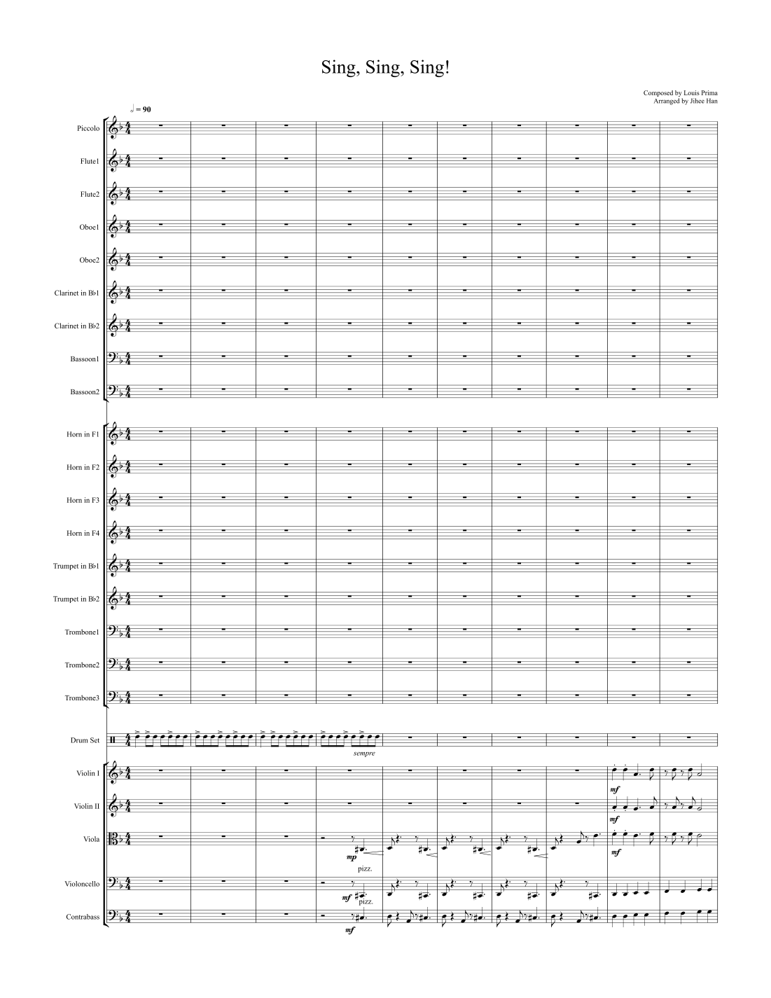 Sing, Sing, Sing (arr. Jihee Han) by Benny Goodman 管弦乐团 - 预览
