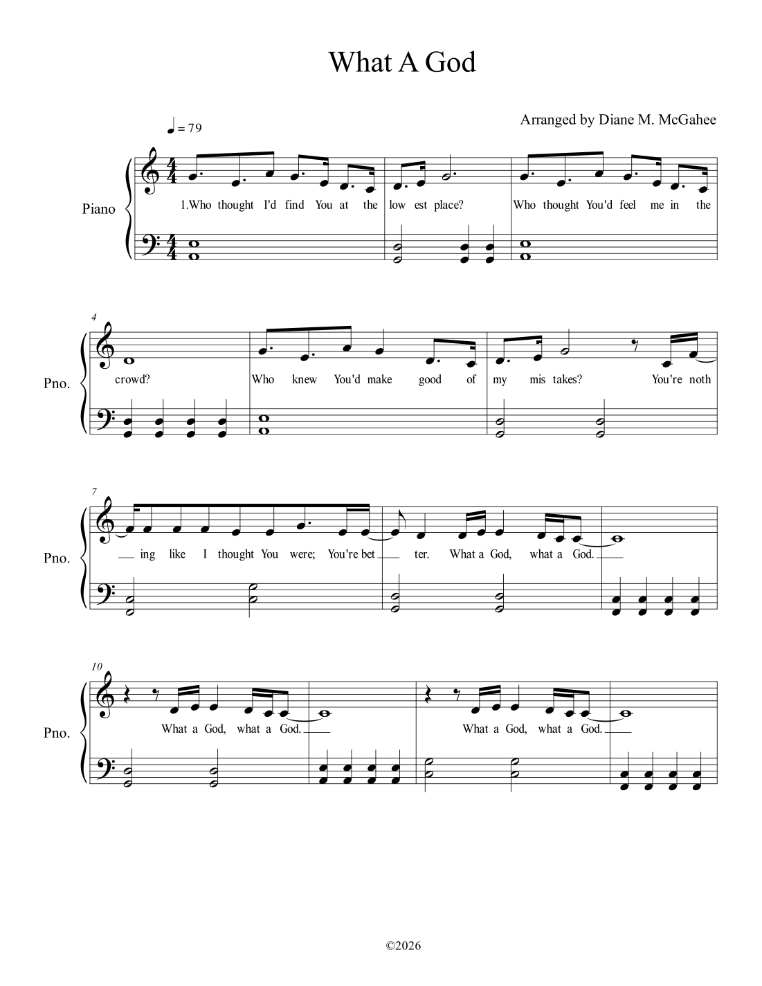 What A God by Seu Worship / One House / Chelsea Plank / Ken Sheet Music for Piano &amp; Vocal (arr ...