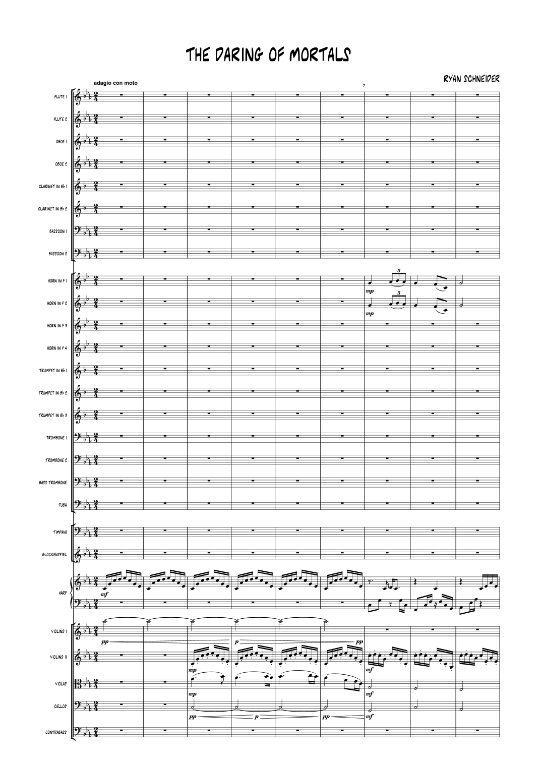 The Daring of Mortals by Ryan Schneider Full Orchestra (管弦乐团) - 预览
