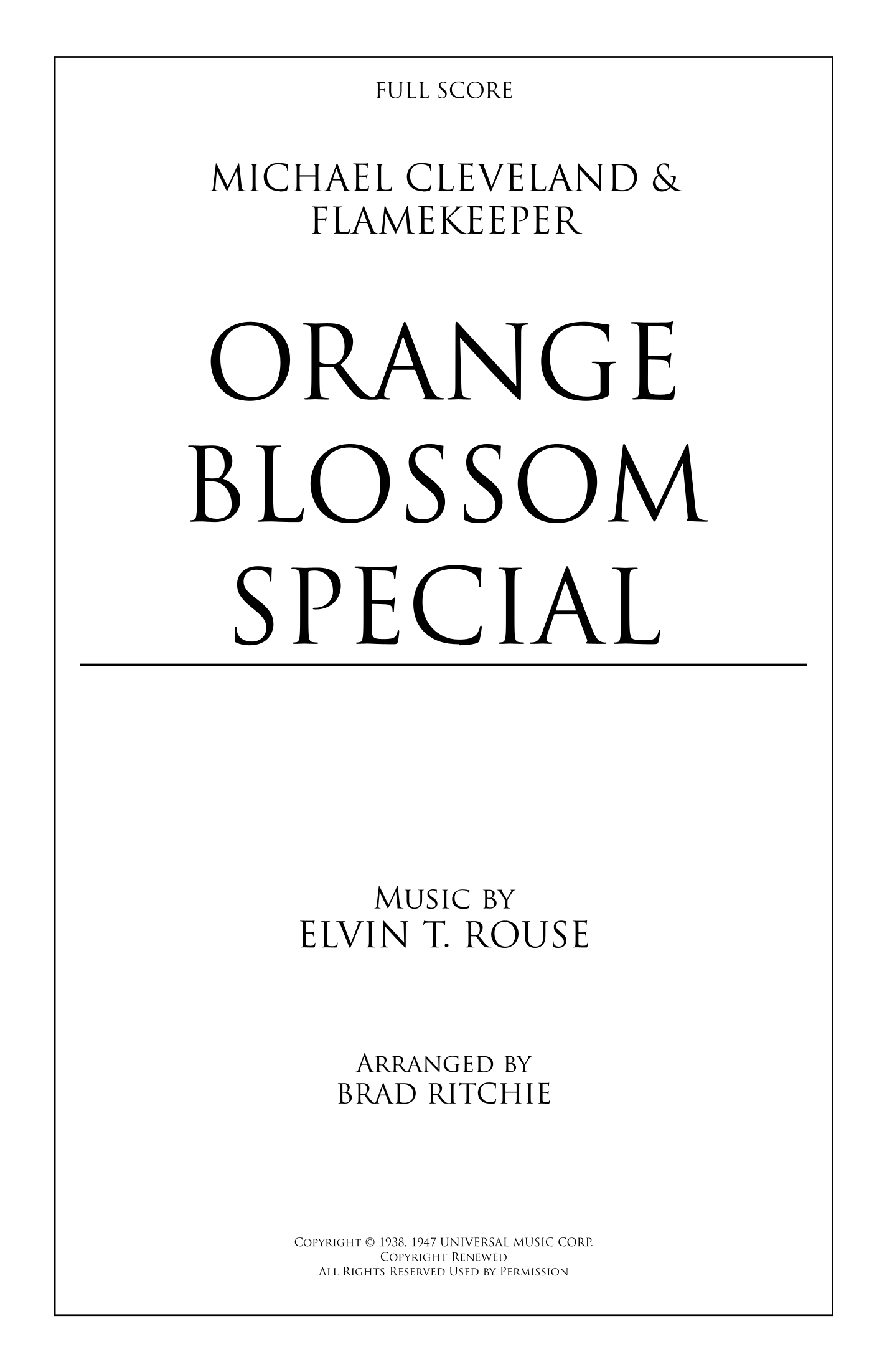Orange Blossom Special (arr. Brad Ritchie) by Johnny Cash 管弦乐团全谱 - 预览