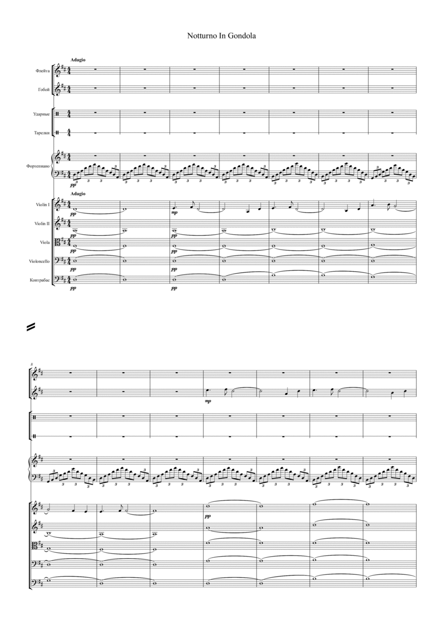 Notturno In Gondola (arr. Oleksandr Movchan) by Rondo Veneziano 管弦乐团 - 预览