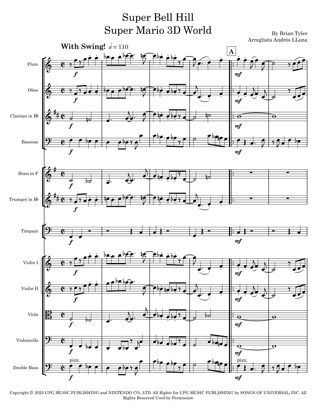 Super Mario Bros. Opus (arr. Andrés LLona) by Brian Tyler 管弦乐团 - 预览