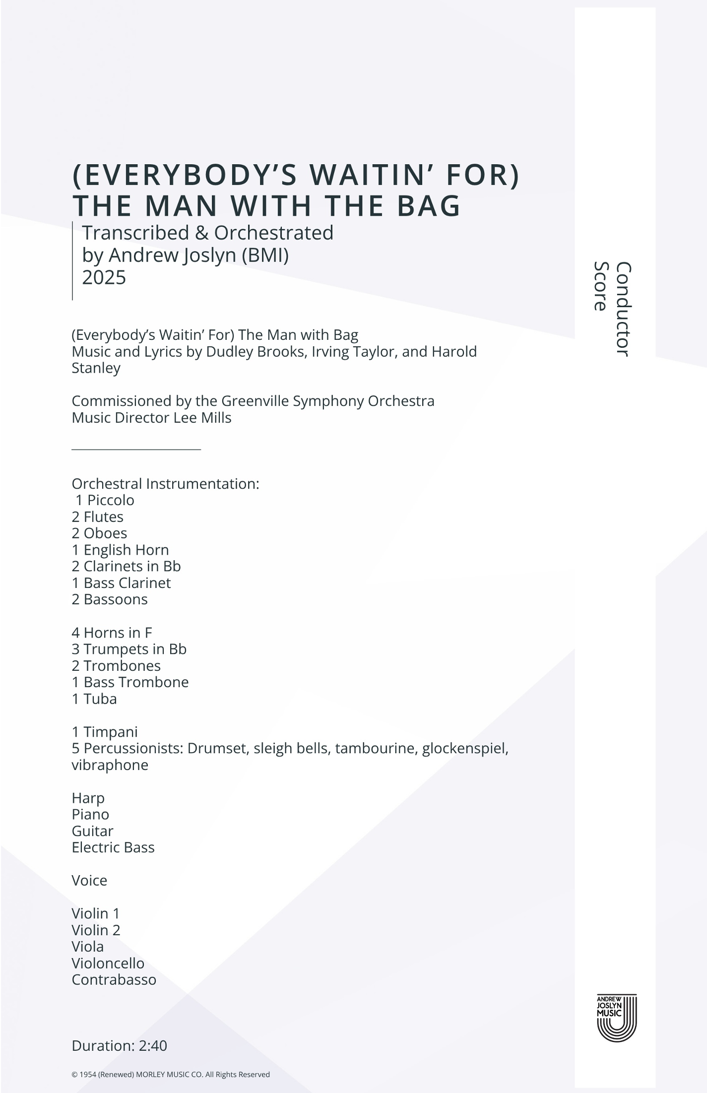 (Everybody's Waitin' For) The Man With The Bag (arr. Andrew Joslyn) by Black Prairie & Sallie Ford Full Orchestra