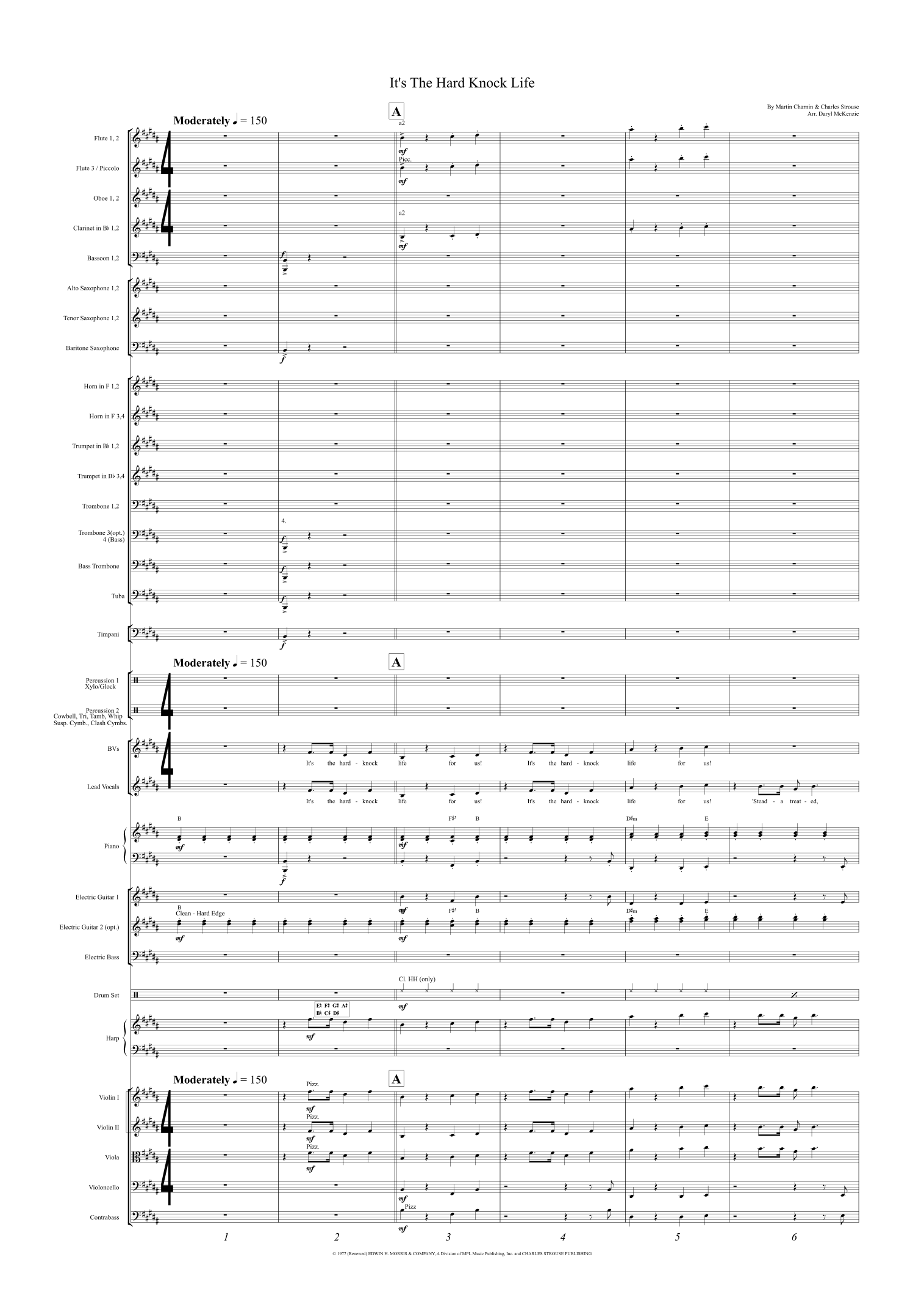 It's The Hard-Knock Life (arr. Daryl McKenzie) by Martin Charnin 管弦乐团 - 预览