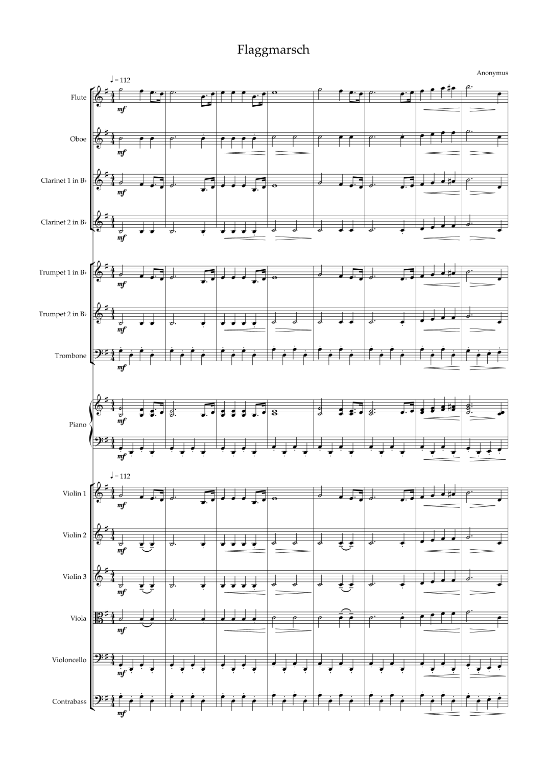 Anonymus - Flaggmarsch (管弦乐团) - 预览