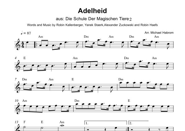 Adelheid Noten | Die Schule Der Magischen Tiere | Recorder Solo