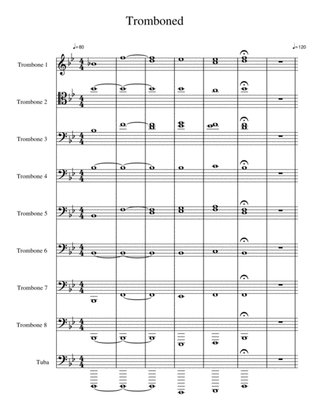 Trombone Chords By Luke Chesley Sheet Music For Brass Ensemble At Sheet 