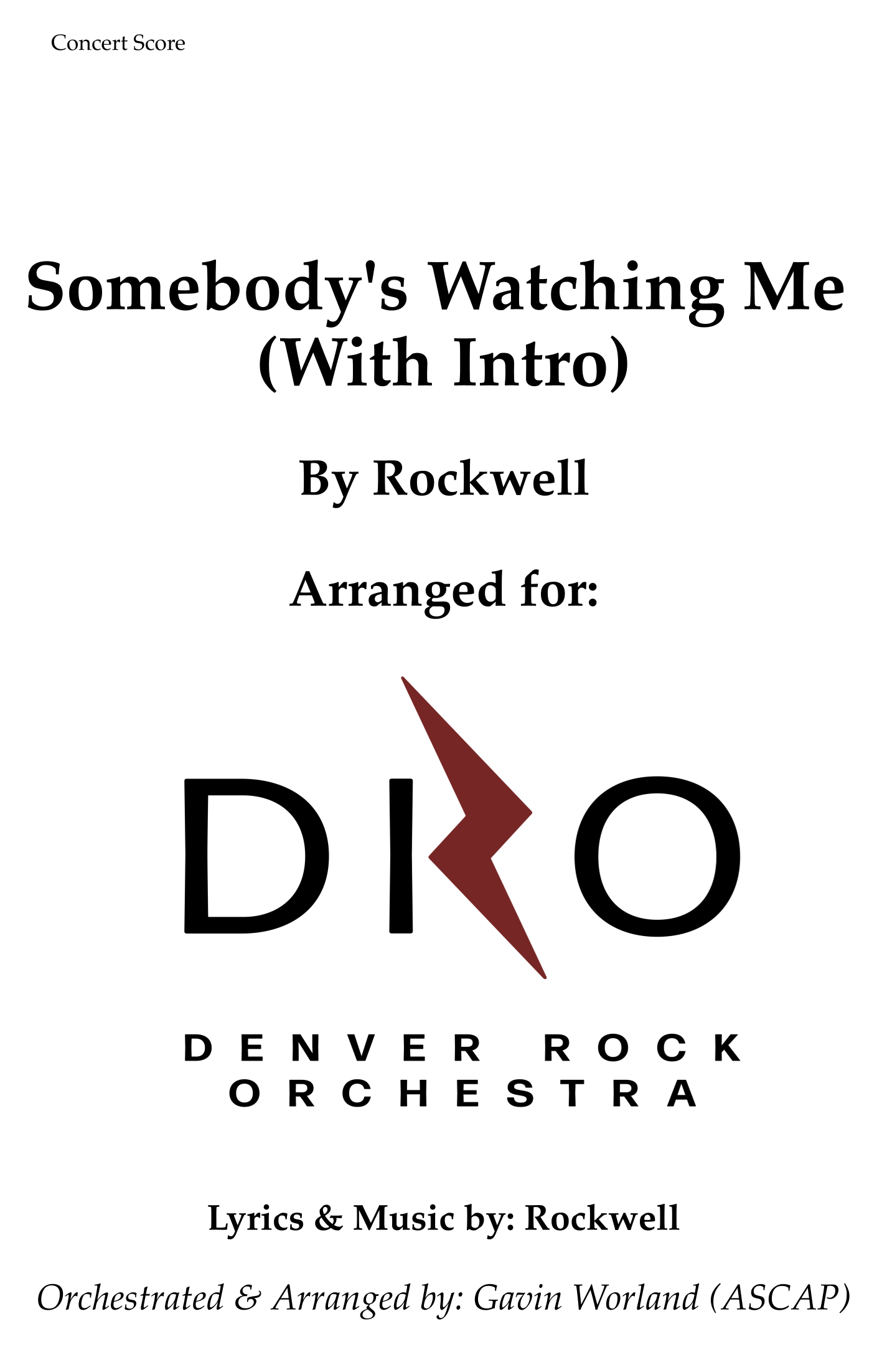 Somebody's Watching Me (arr. Gavin Worland (ASCAP)) by Rockwell Full Orchestra