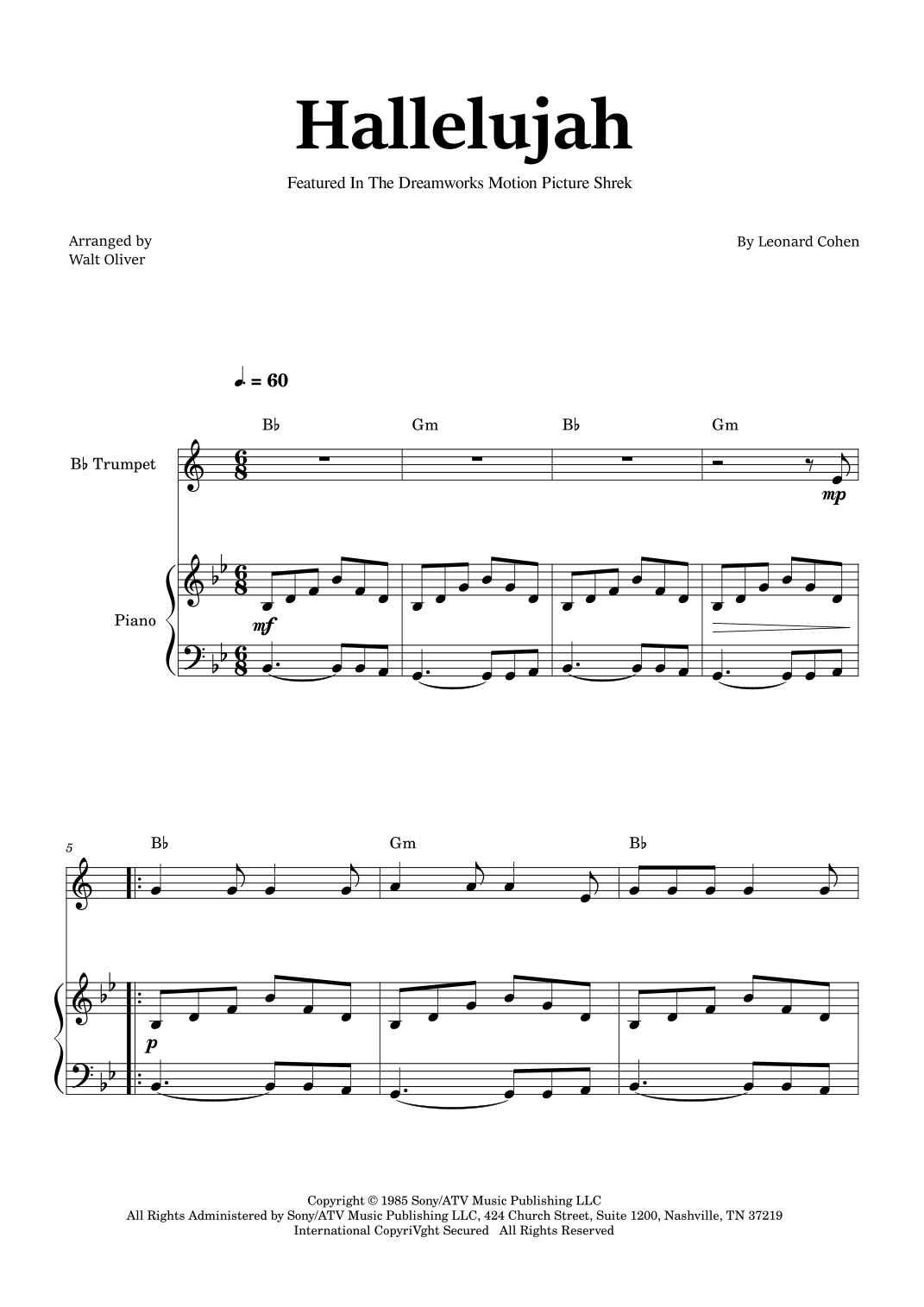 吹奏楽 楽譜 HALLELUJAH from the oratorio Hallelujah (Choral Anthem SATB) French Horn Sheet Music PDF