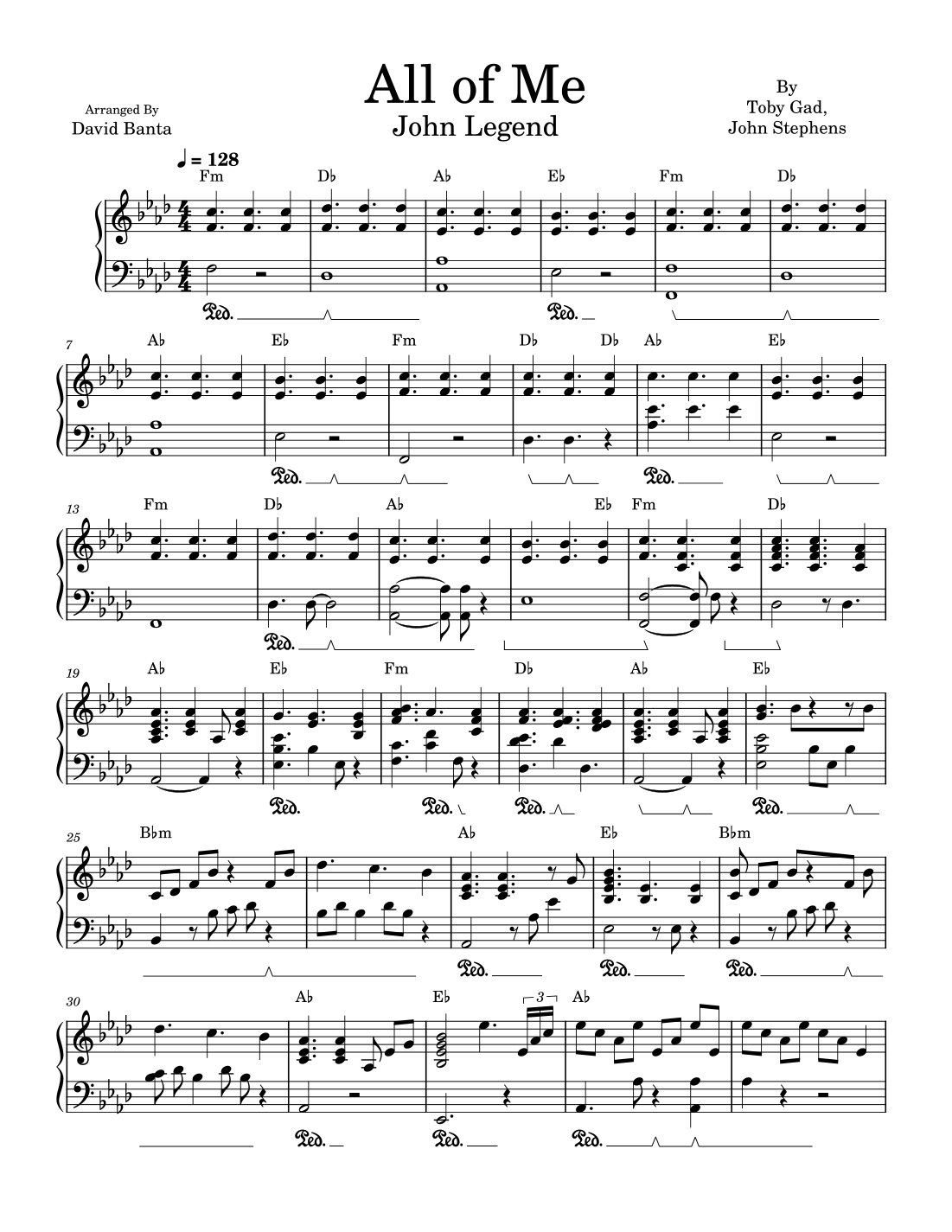 Noten Von All Of Me
