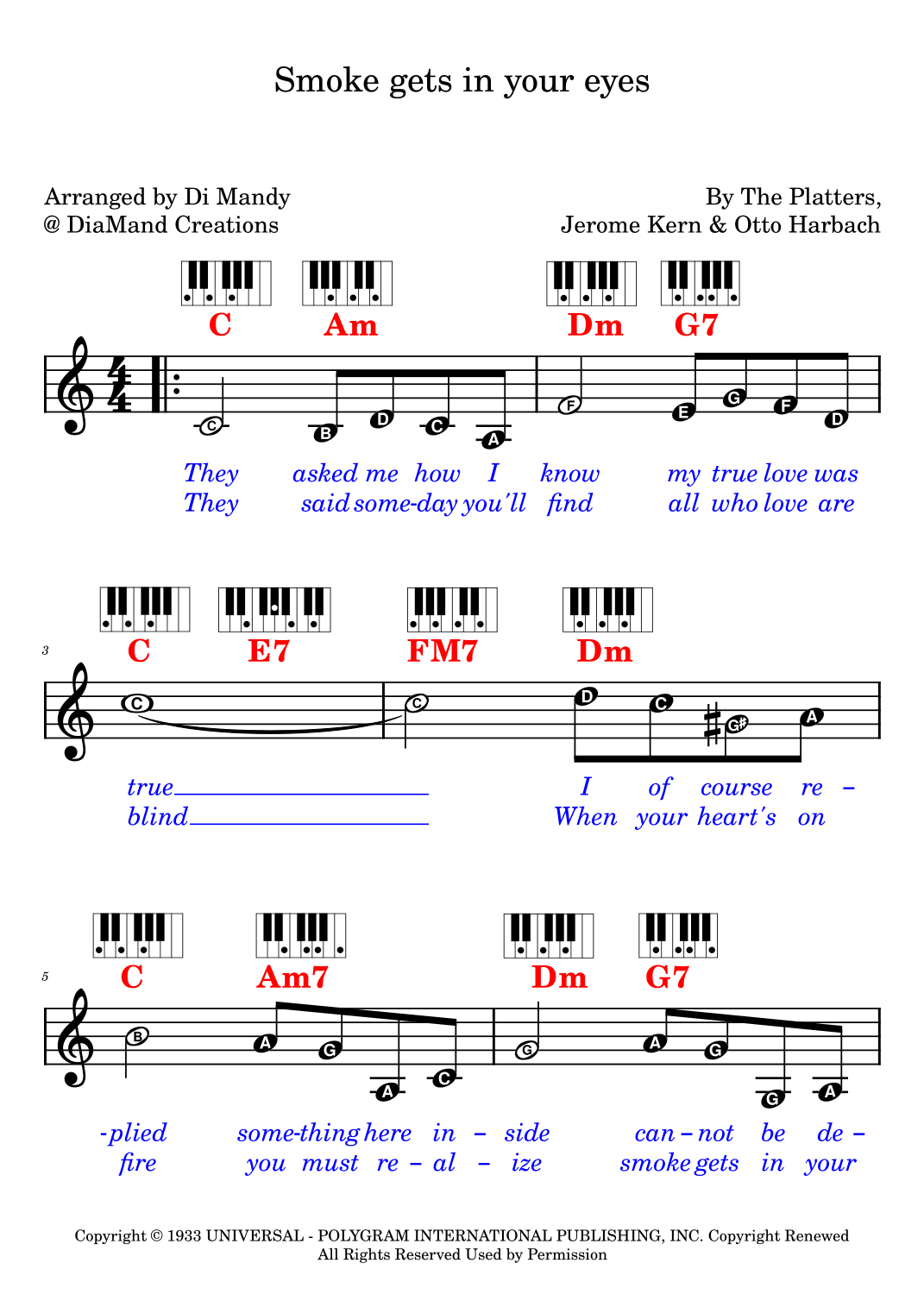 smoke your cigarette chords Smoke Gets In Your Eyes by The Platters Sheet Music for Real Book – Melody  & Chords at Sheet Music Direct