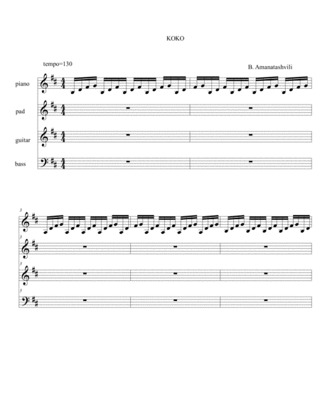 koko by Bacho amanatashvili Sheet Music for Jazz Ensemble at Sheet ...