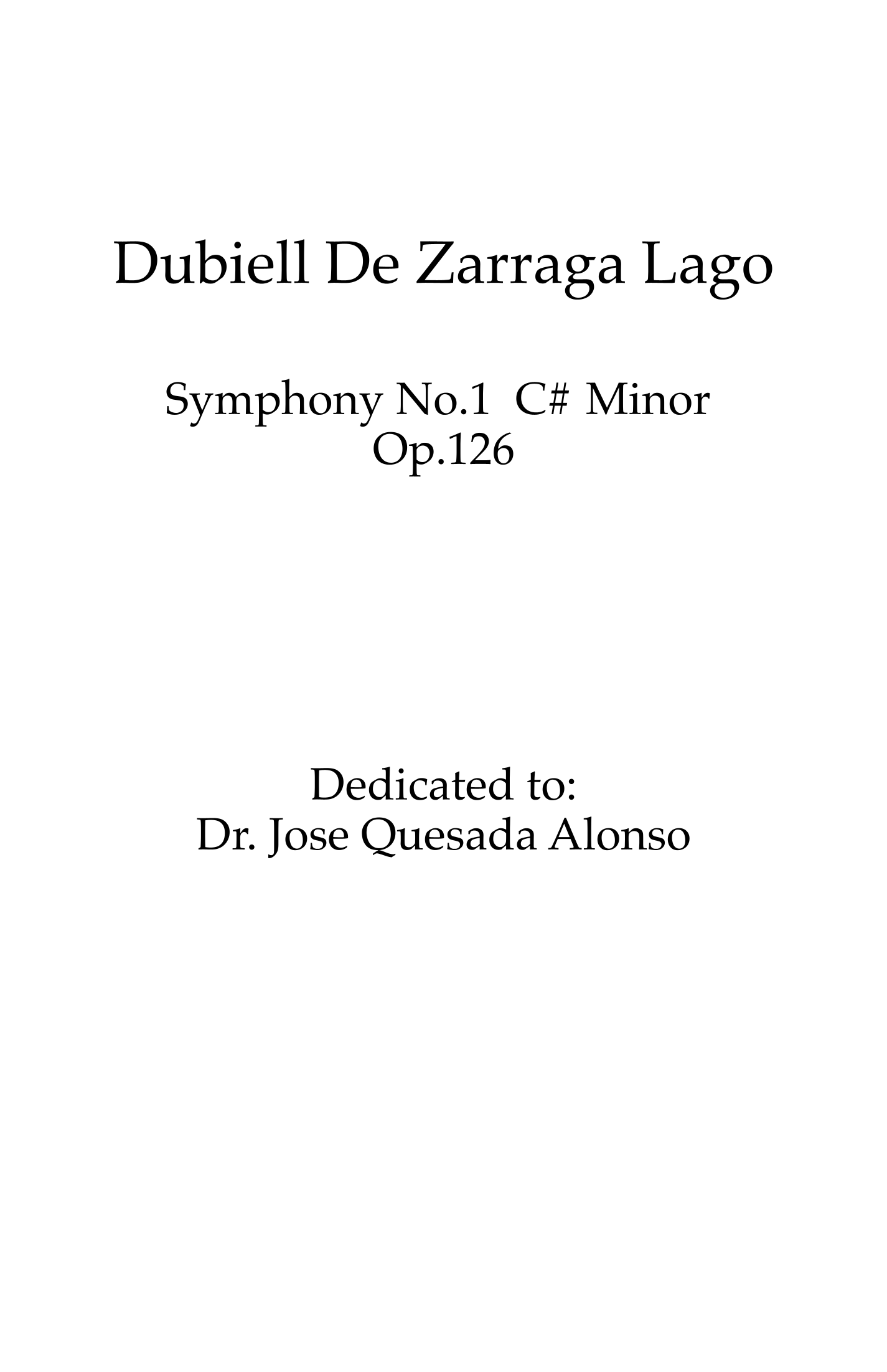 Symphony No.1 C# Minor by dubiell de zarraga 管弦乐团 - 预览