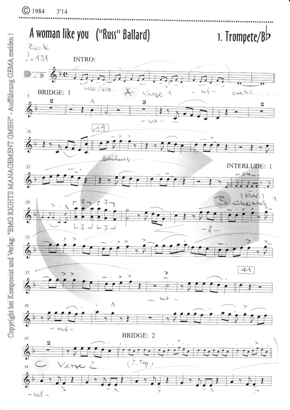 A Woman Like You Sheet Music Russell Glyn Ballard Jazz Ensemble