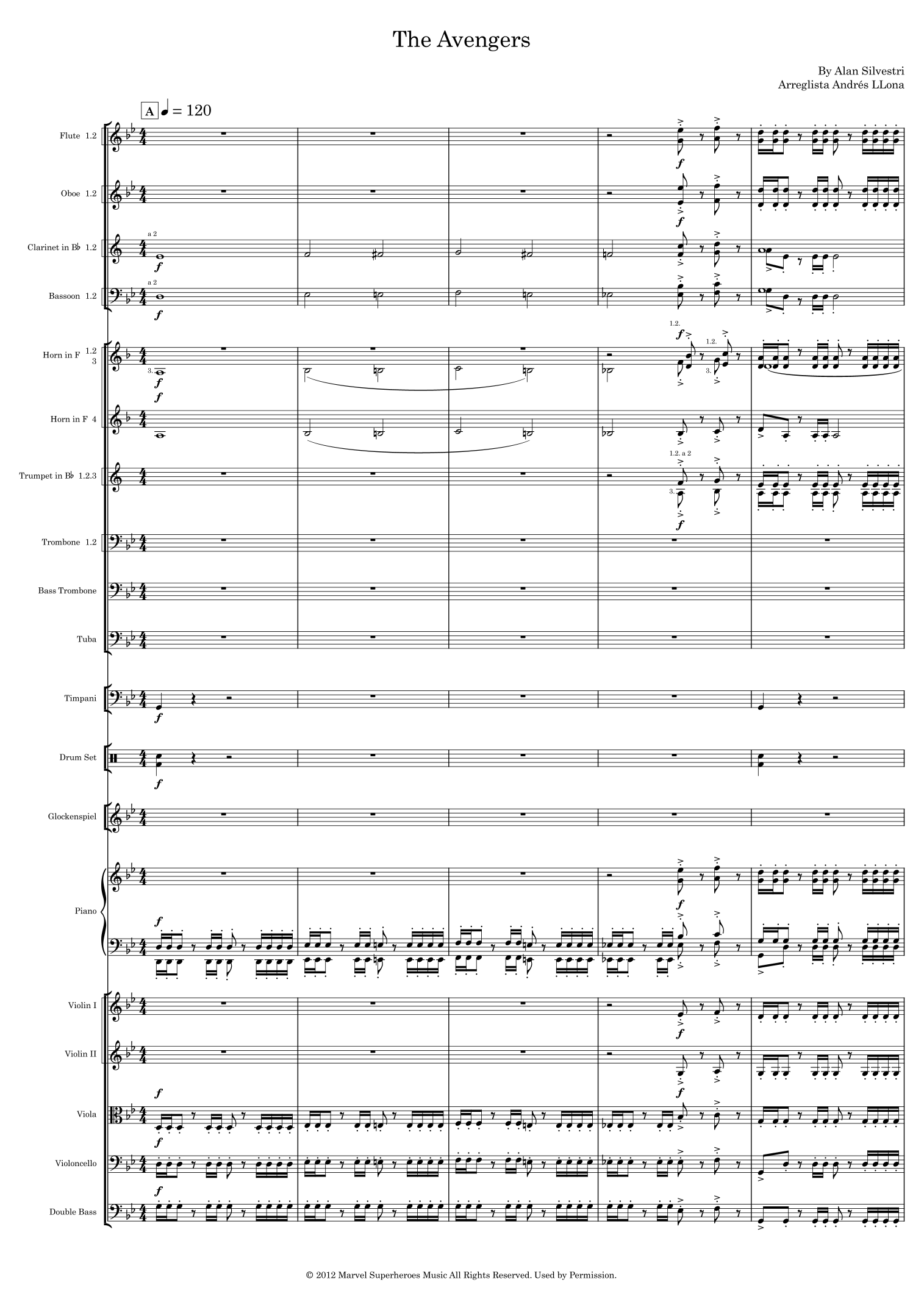 The Avengers (arr. Andrés LLona) by Alan Silvestri Full Orchestra