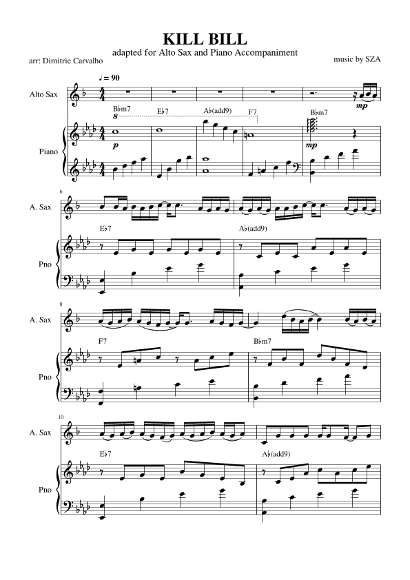 Sax Sheet Music