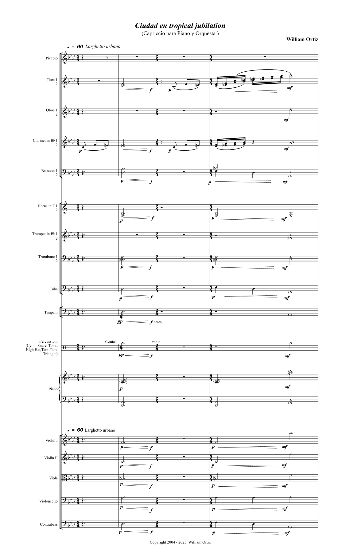 William Ortiz 的 Ciudad en Tropical Jubilation(管弦乐团版)- 预览