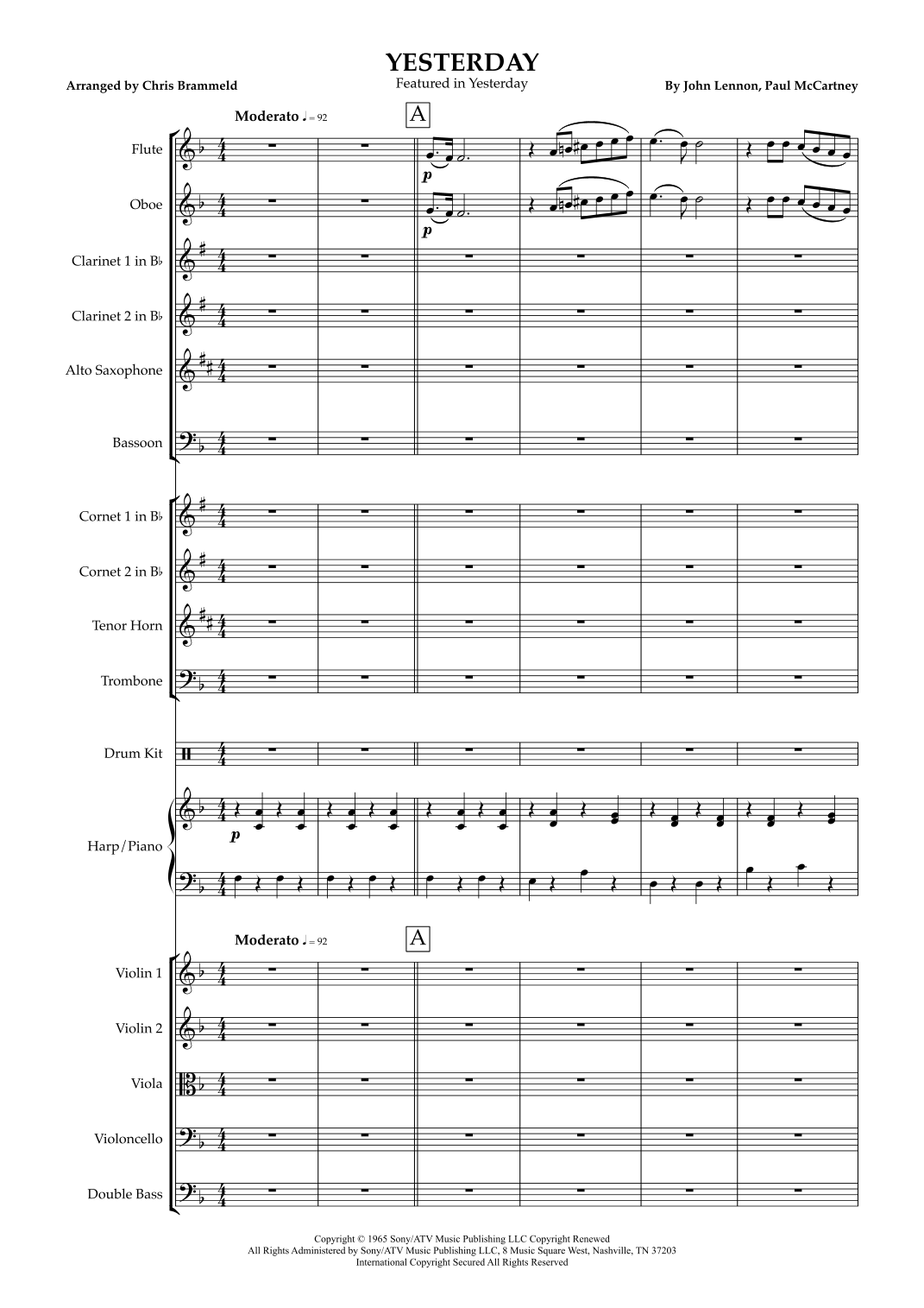 Yesterday (arr. Chris Brammeld) by The Beatles Full Orchestra