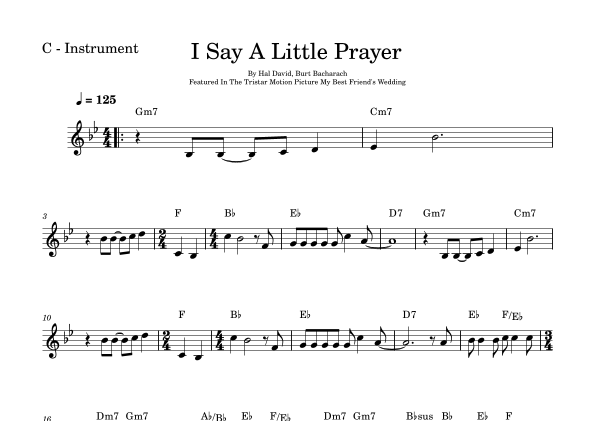 I Say A Little Prayer übersetzung Text I Say A Little Prayer Sheet Music | Diana King | Violin Solo