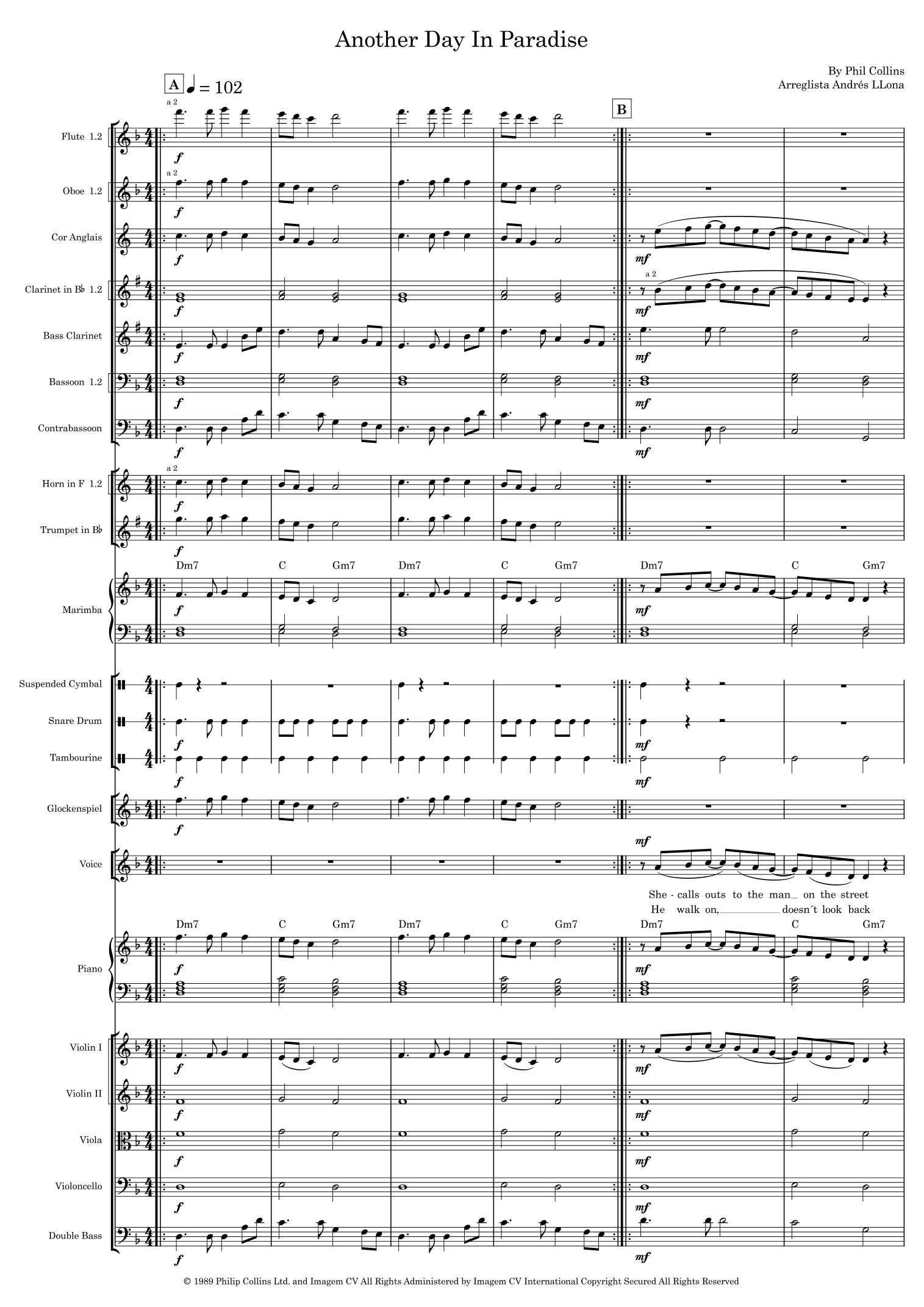 Another Day In Paradise (arr. Andrés LLona) by Phil Collins Full Orchestra