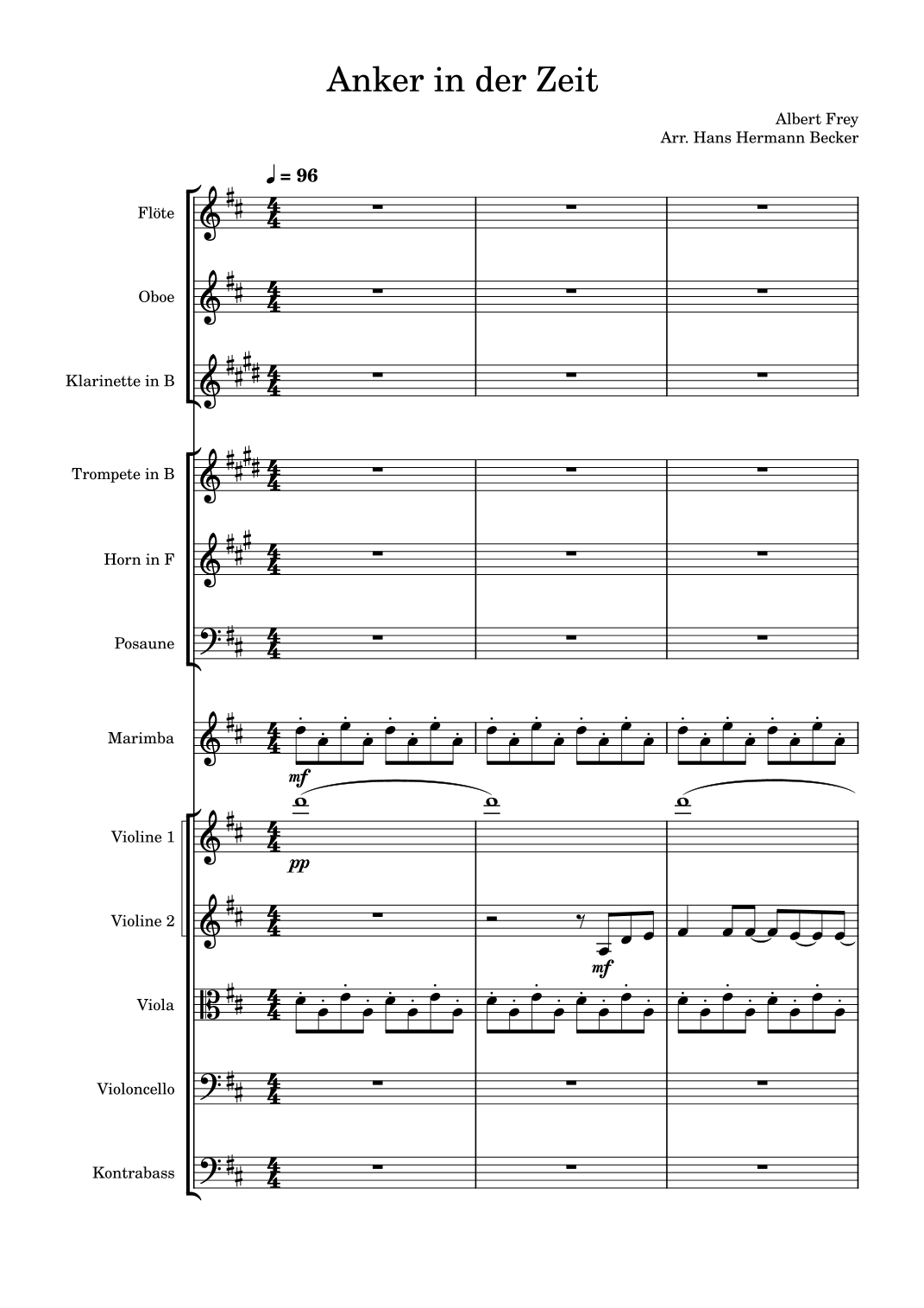 Anchor in time (arr. Hans Hermann Becker) by Albert Frey Full Orchestra