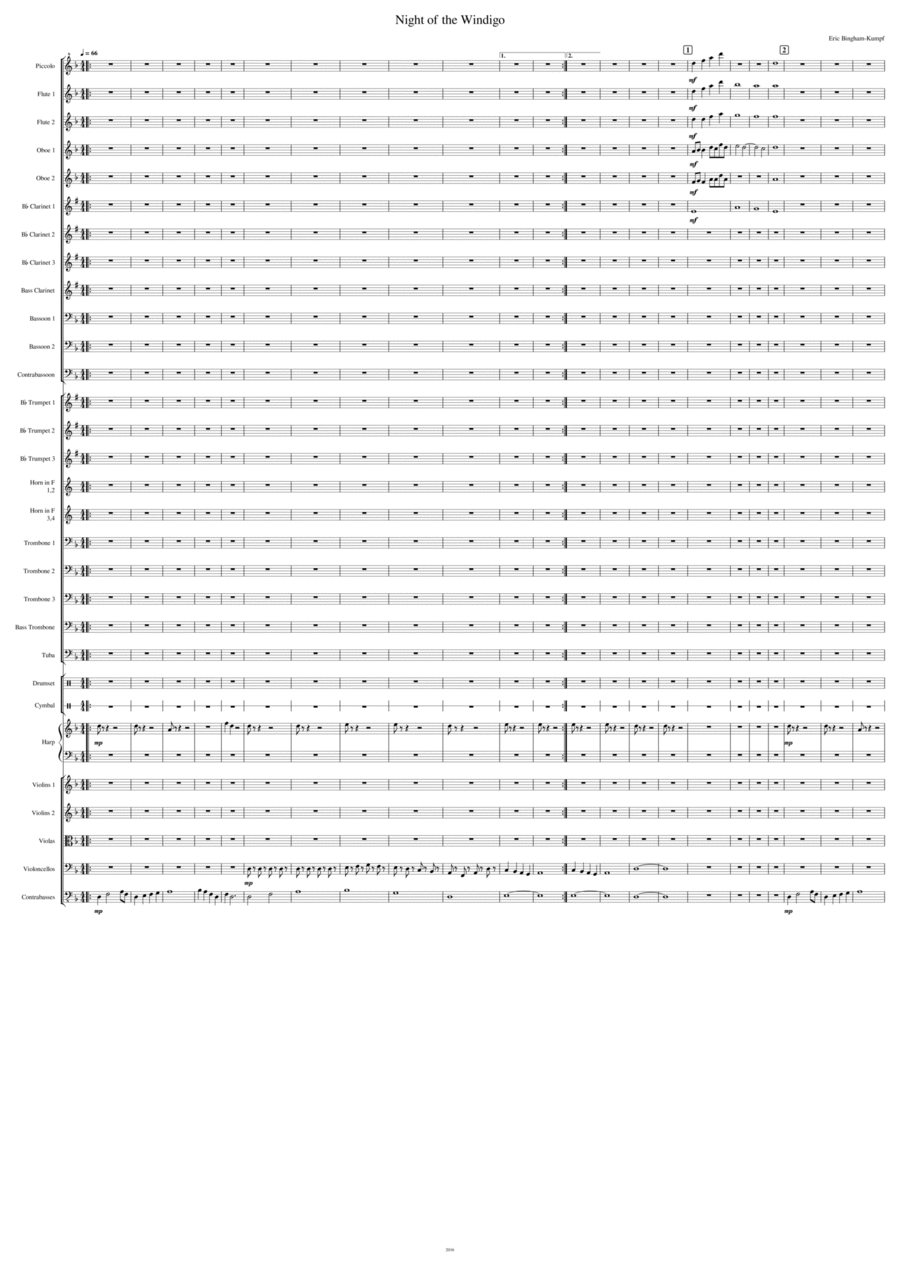 Night of the Windigo by Eric Bingham-Kumpf Full Orchestra