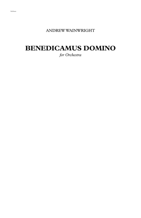 Andrew Wainwright - Benedicamus Domino 管弦乐团 - 预览