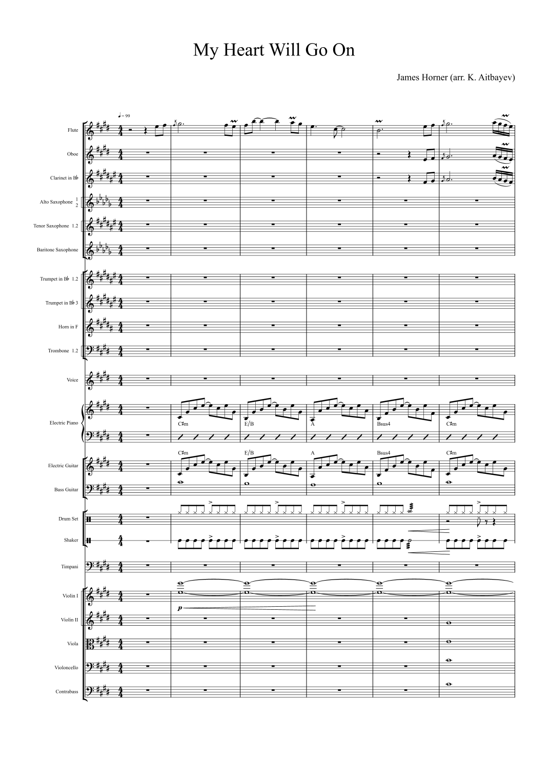 My Heart Will Go On (Love Theme From 'titanic') (arr. Kassym Aitbayev) by Celine Dion 管弦乐团 - 预览