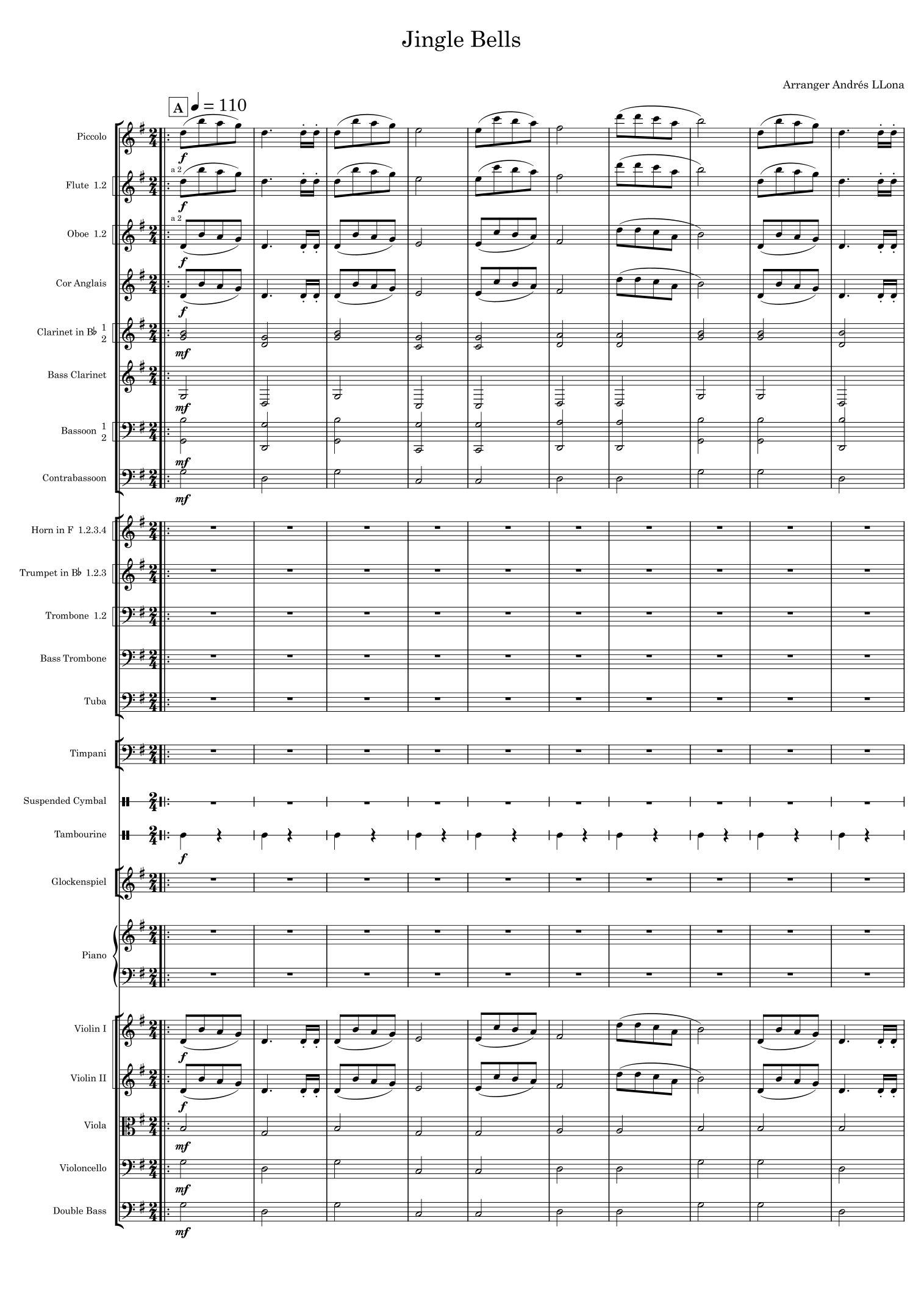 Jingle Bells (arr. Andrés LLona) by James Lord Pierpont Full Orchestra