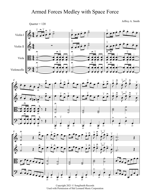 Armed Forces Medley With Space Force Partitions Signature String