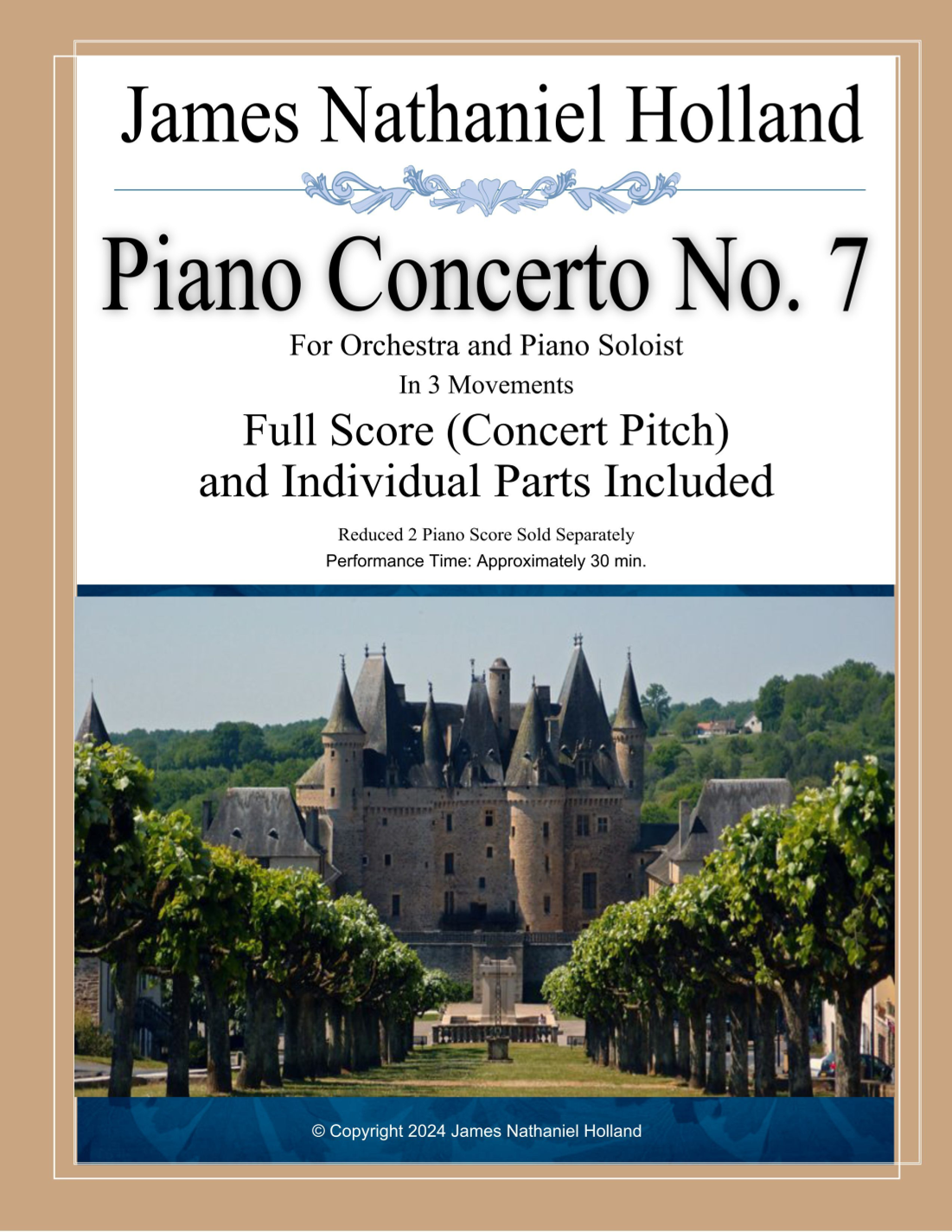 James Nathaniel Holland《第7号钢琴协奏曲》总谱与分谱 (Piano Concerto No. 7, Full Score and Individual Parts by James Nathaniel Holland) 管弦乐团 - 预览