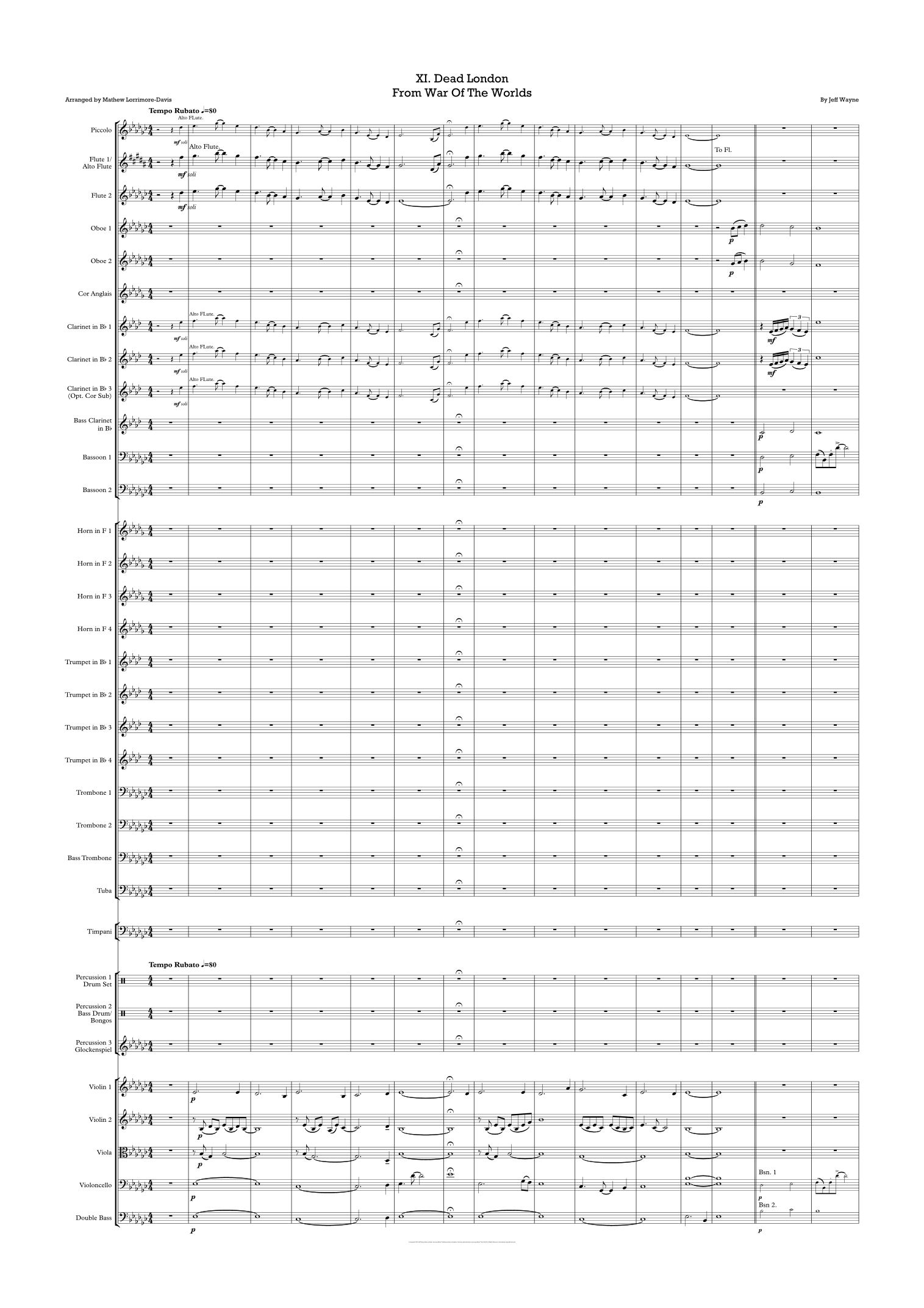 Dead London (arr. Mathew Lorrimore-Davis) by Jeff Wayne 管弦乐团 - 预览