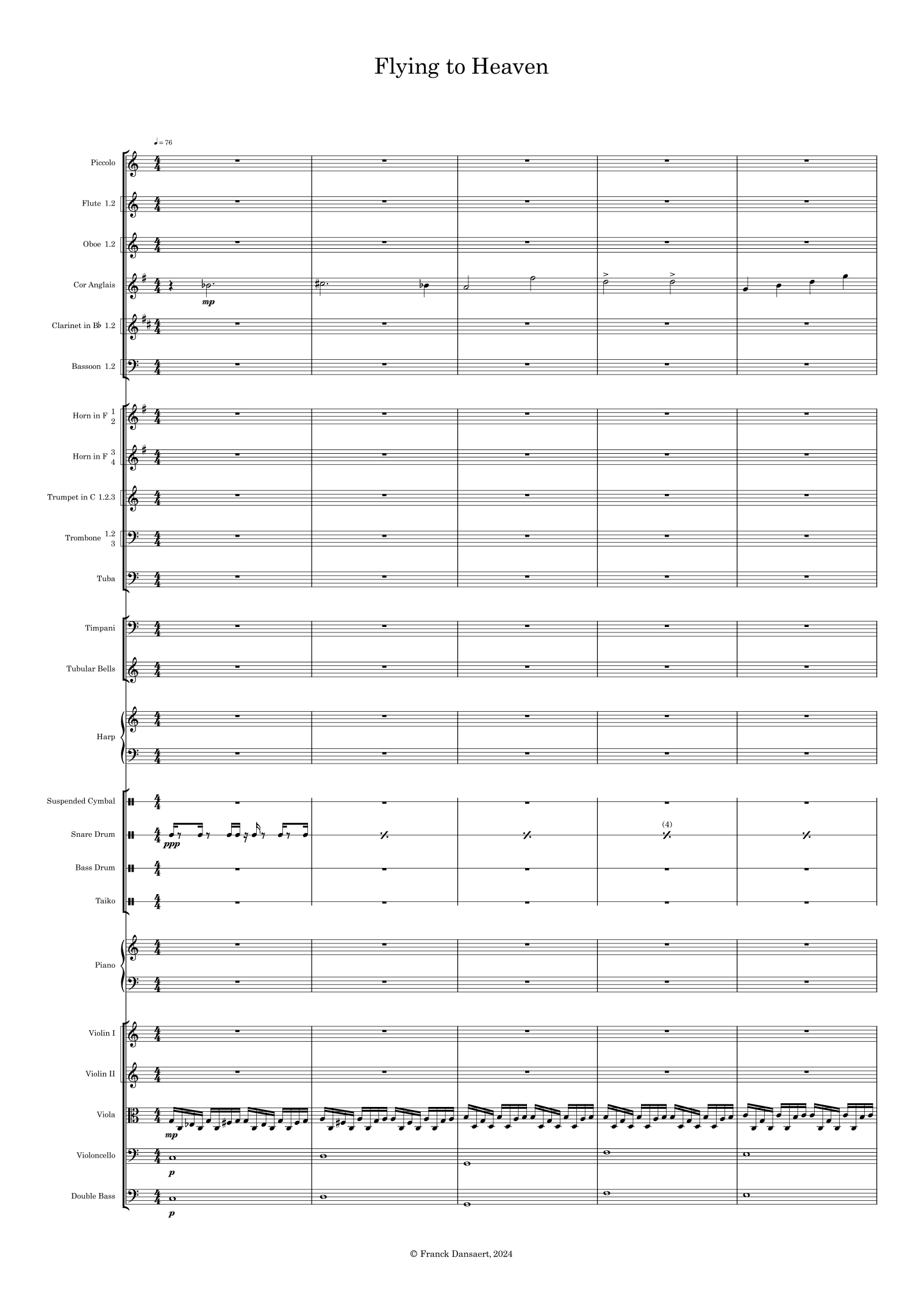 Flying to Heaven - Score Only by Franck Dansaert Full Orchestra