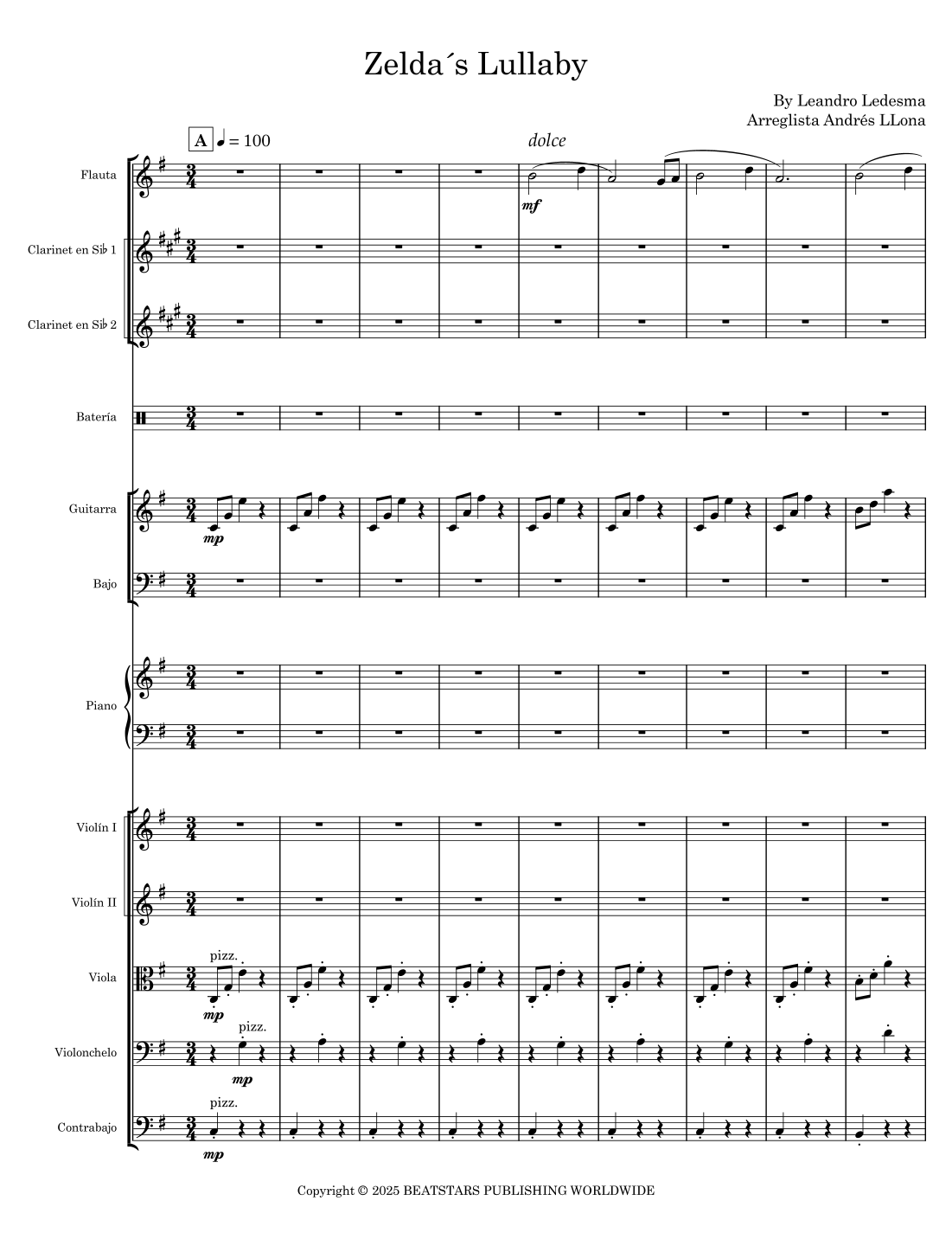 Legend Of Zelda (arr. Andrés LLona) by Leandro Ledesma Full Orchestra