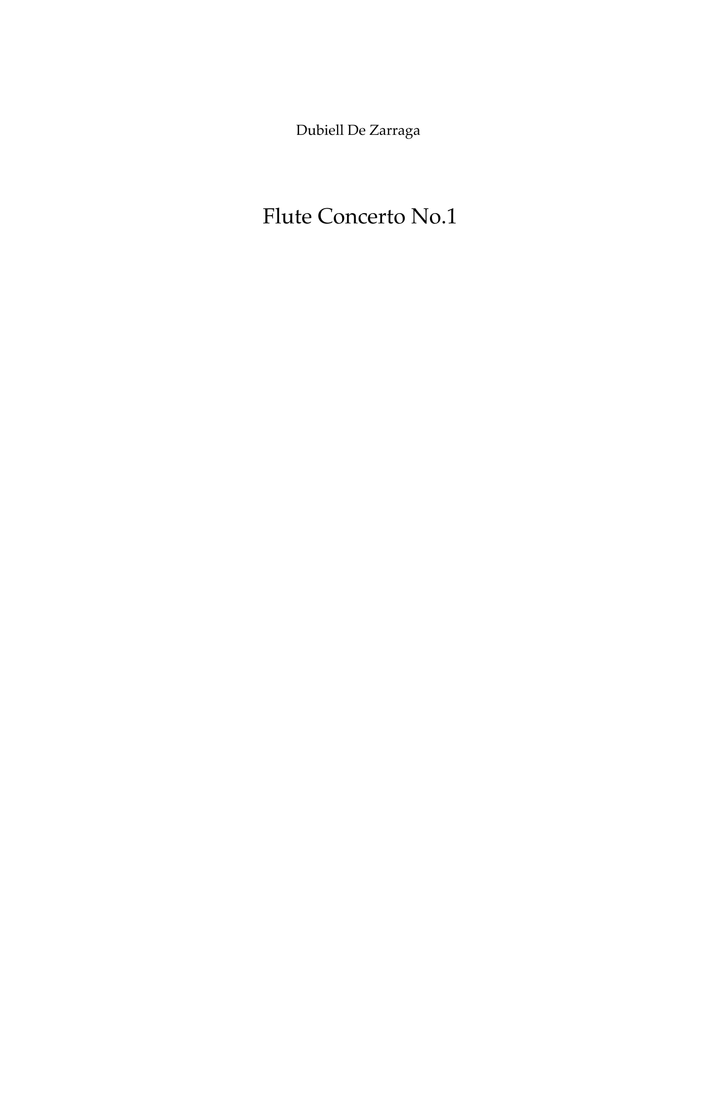 Flute Concerto No.1 by Dubiell De Zarrraga Full Orchestra