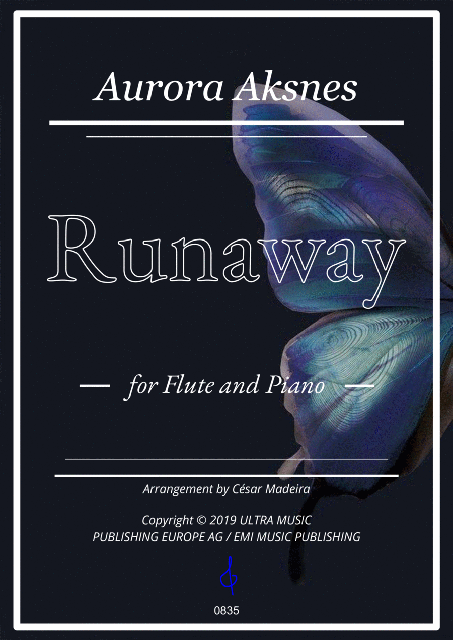 Runaway Sheet Music Aurora Flute and Piano