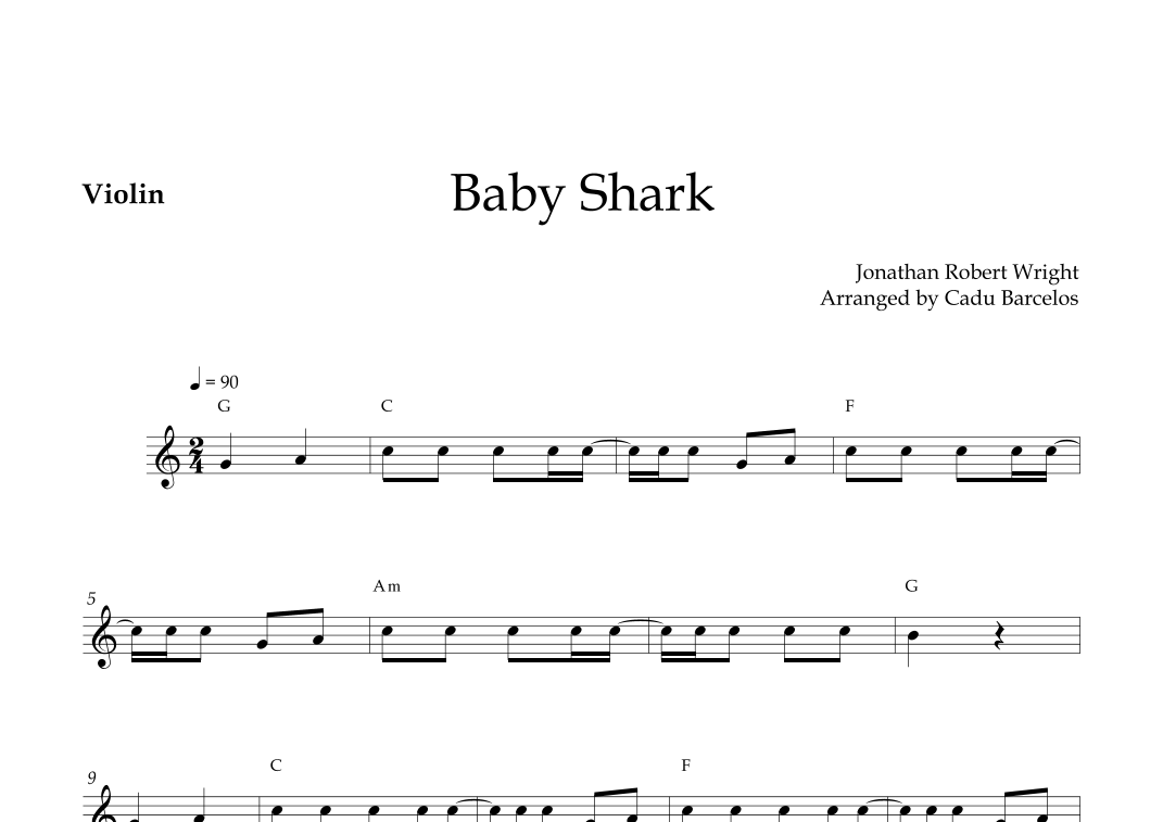 Baby Shark (arr. Cadu Barcelos) Digitale Noten