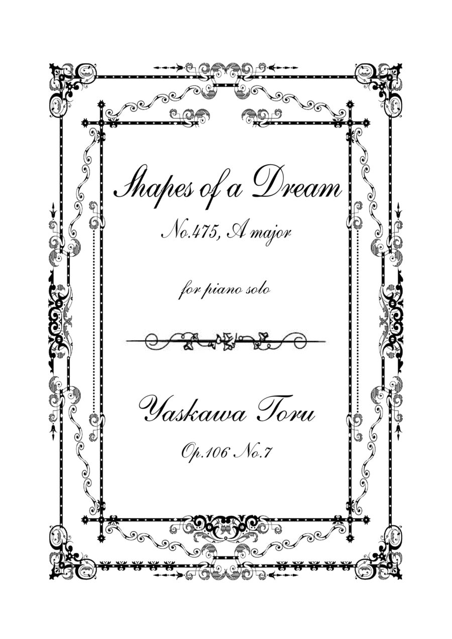 Shapes of a Dream No.475, A major, Op.106 No.7 Digital Sheet Music