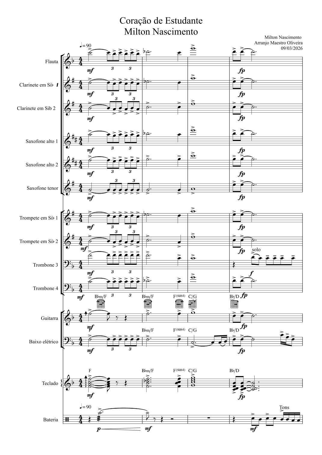 Coração de Estudante by Milton Nascimento Full Orchestra
