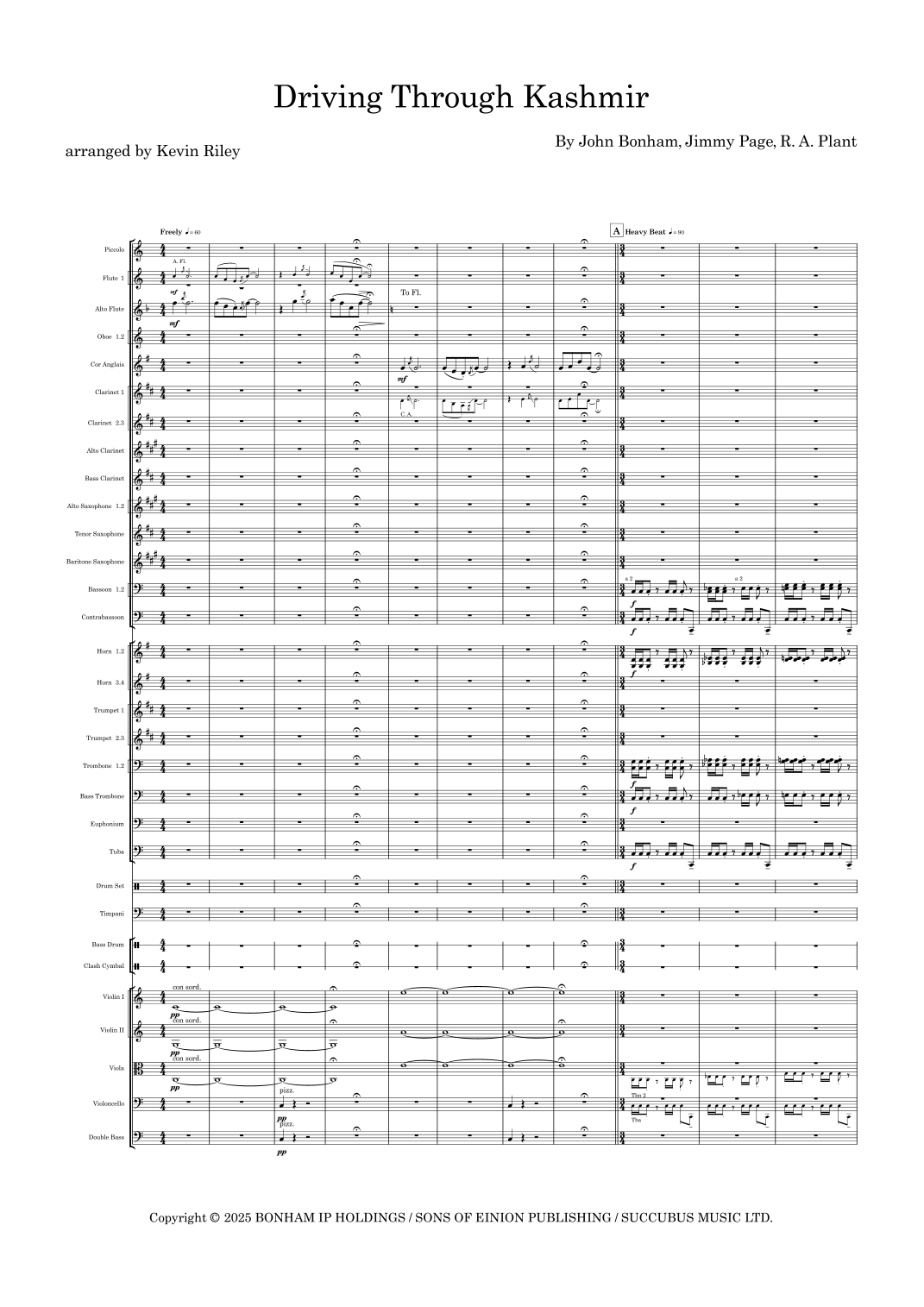 Driving Through Kashmir (arr. Kevin Riley) by John Bonham Full Orchestra