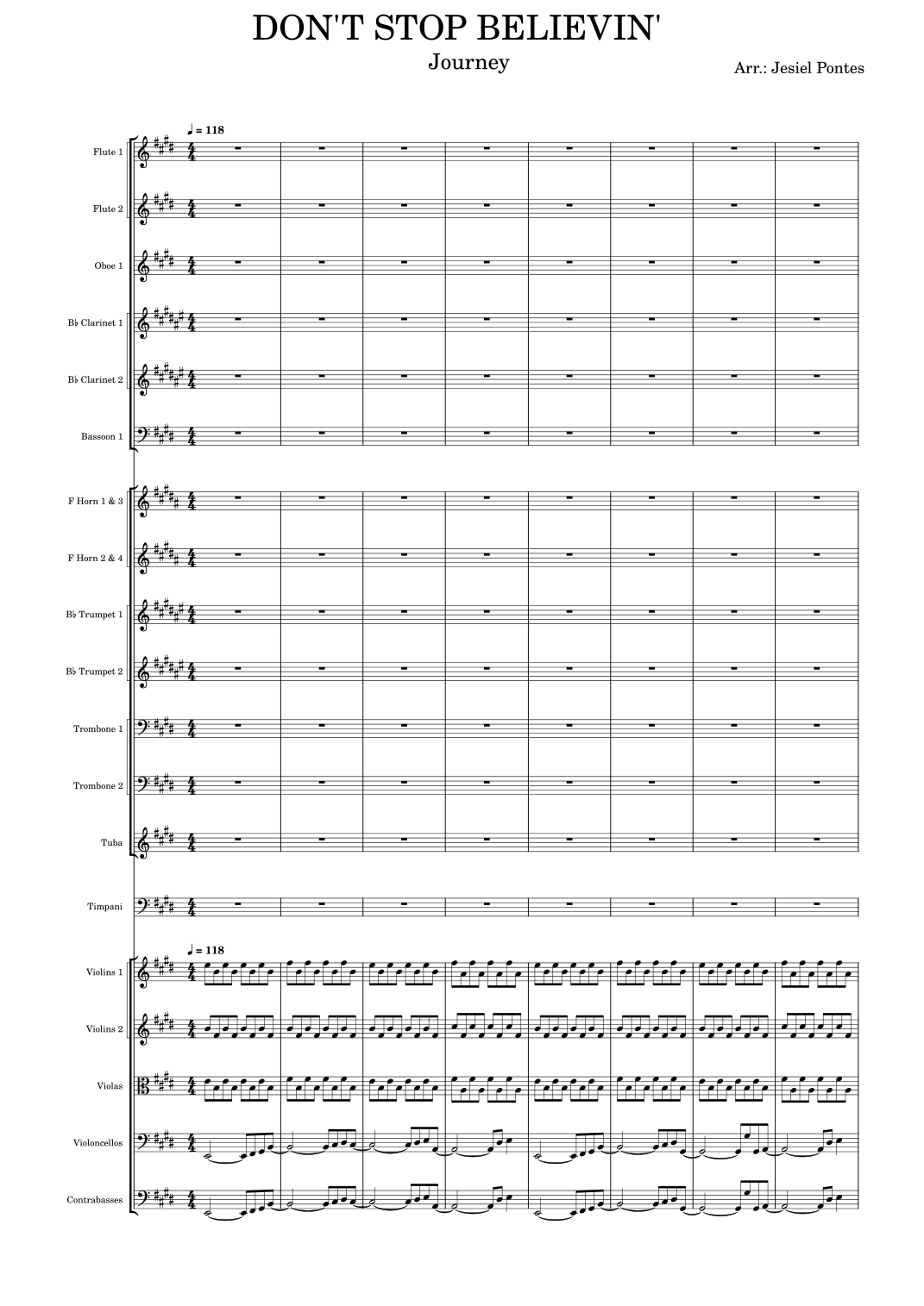 Don't Stop Believin' (arr. Jesiel Pontes) by Journey Full Orchestra