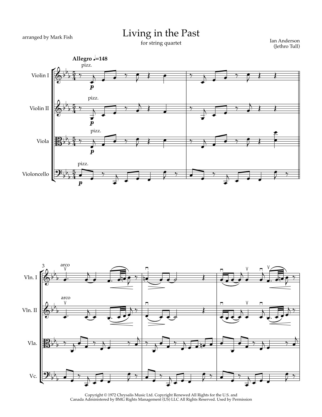 Living In The Past (arr. Mark Fish) by Jethro Tull Sheet Music for ...