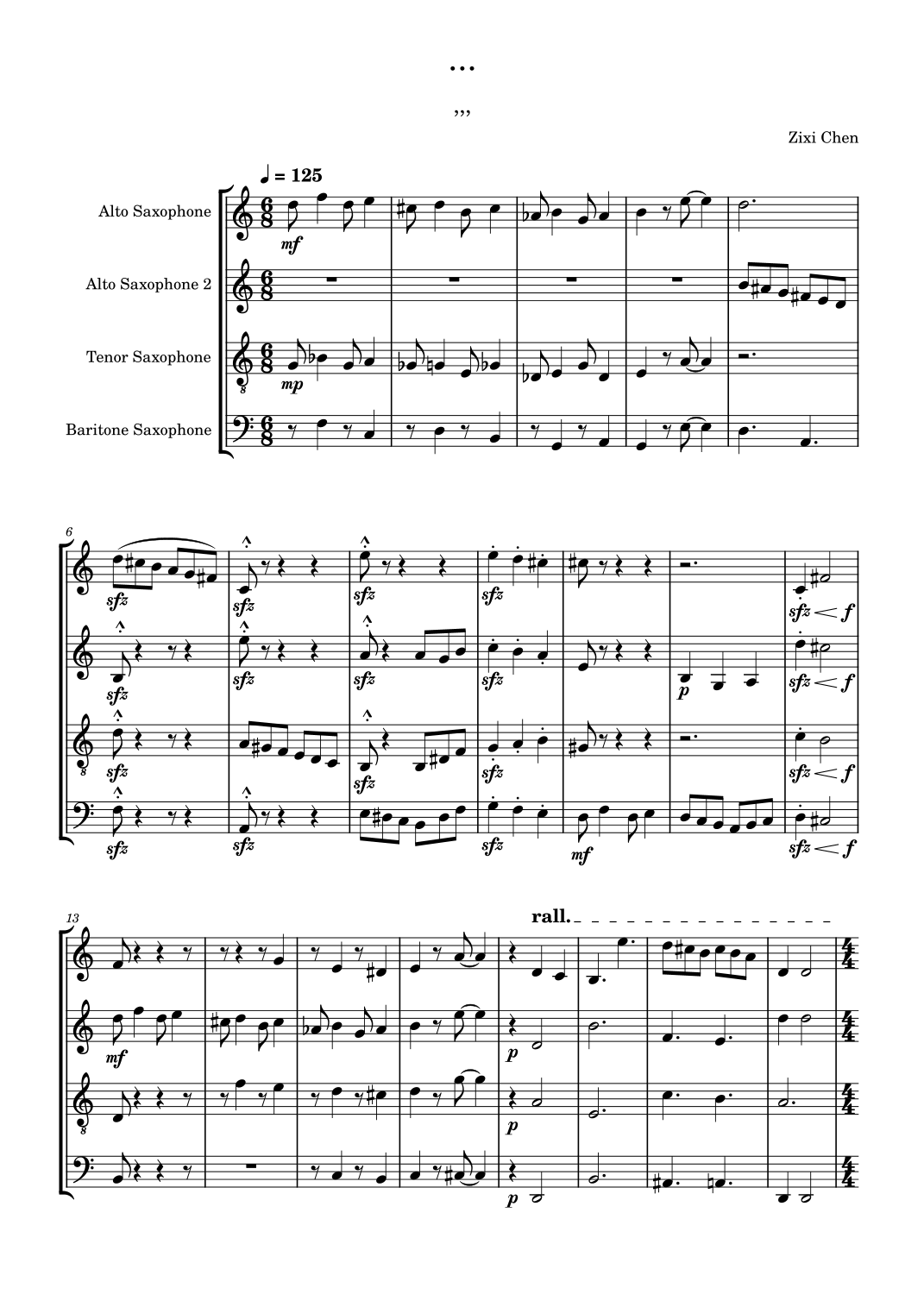 by Zixi Chen Sheet Music for Woodwind Ensemble at Sheet Music Direct