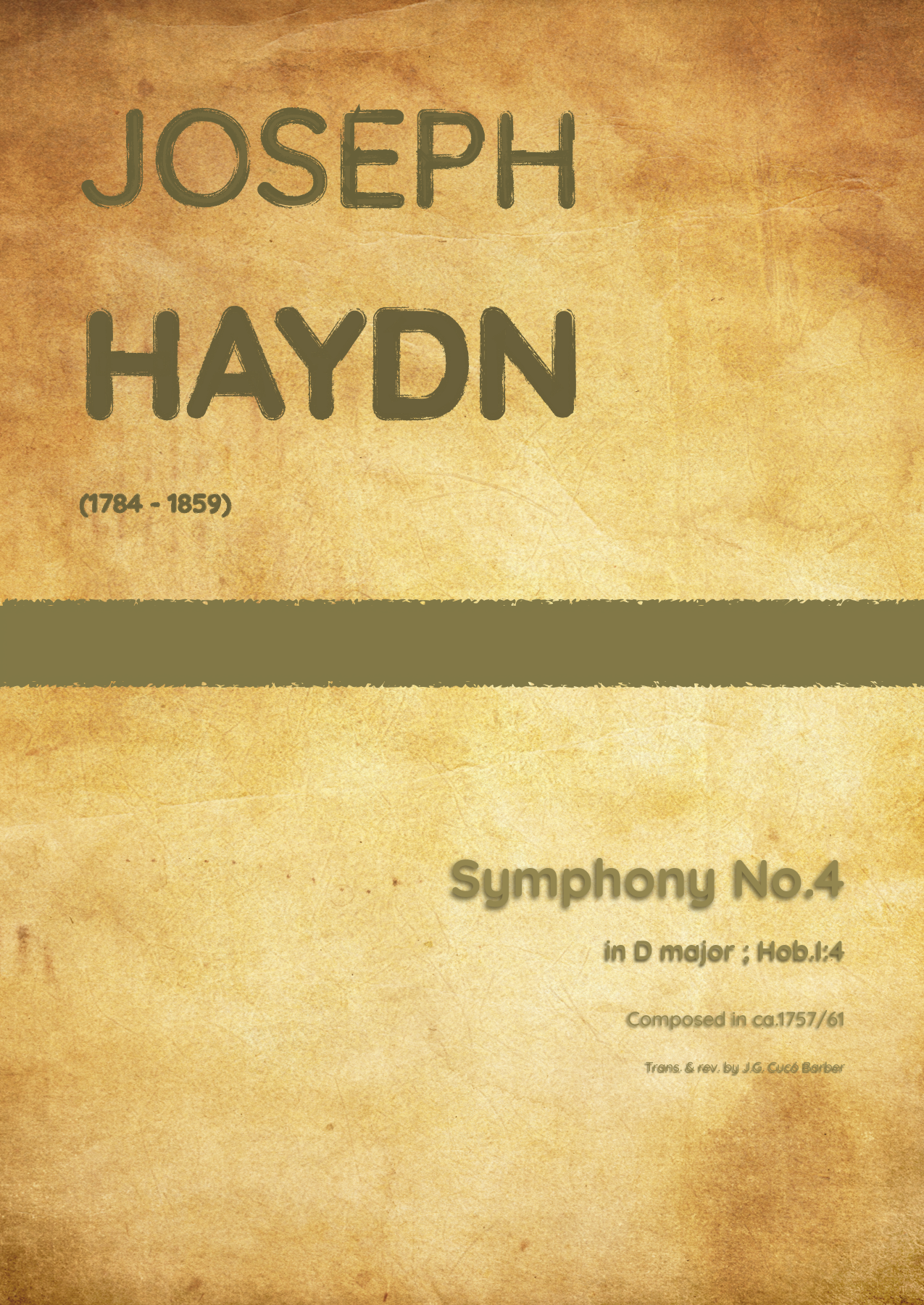 Haydn - Symphony No.4 in D major, Hob.I:4 (arr. J.G. Cucó Barber) by Franz Joseph Haydn 管弦乐团 - 预览