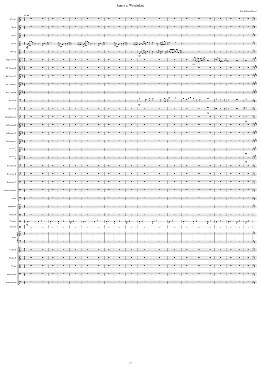 Return to Wonderland Digital Sheet Music