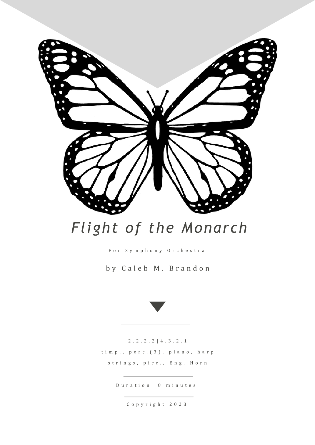 Flight of the Monarch - Score Only by Caleb M. Brandon Full Orchestra