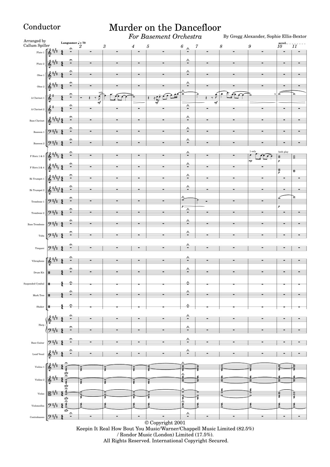 Murder On The Dancefloor (arr. Callum Spiller) by Sophie Ellis-Bextor 管弦乐团 - 预览
