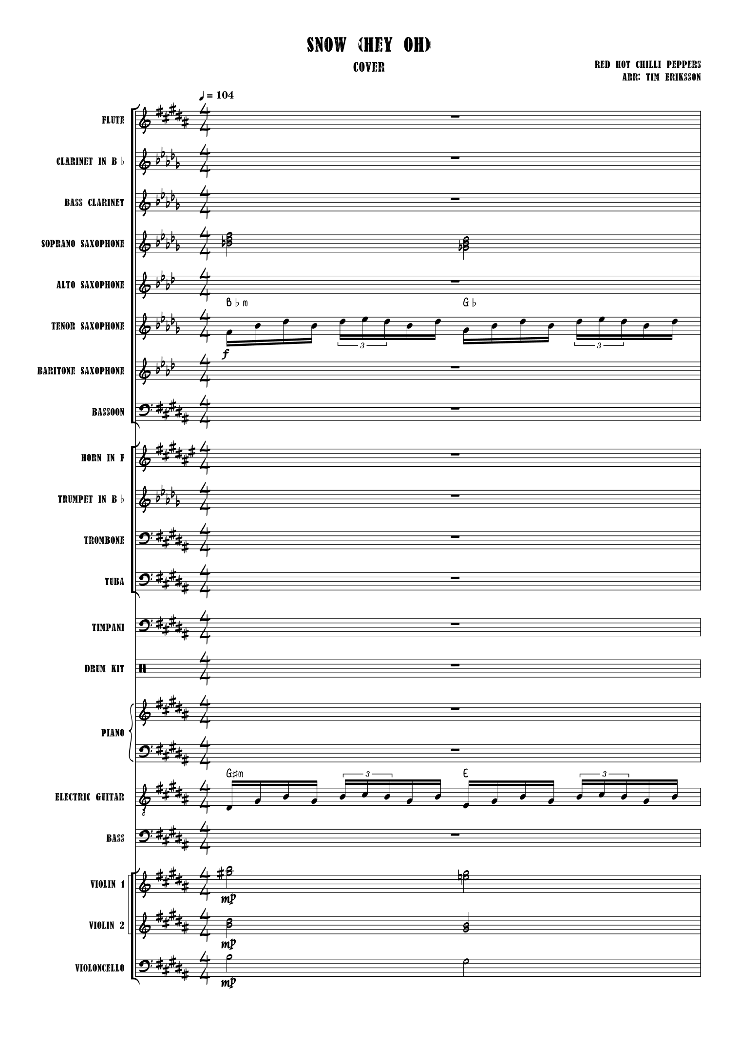 Snow (Hey Oh) (arr. Tim Eriksson) by Red Hot Chili Peppers 管弦乐团 - 预览