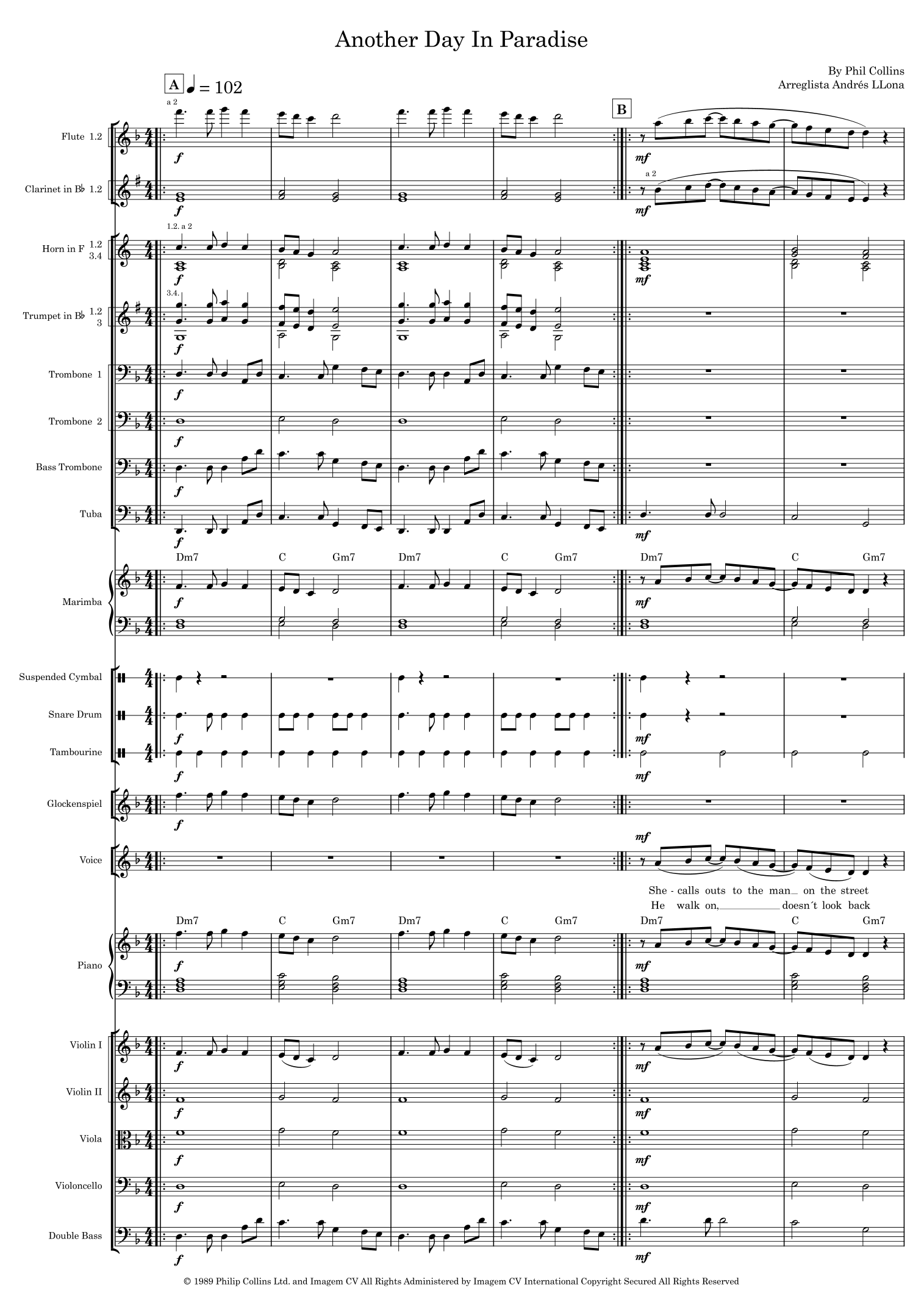 Another Day In Paradise (arr. Andrés LLona) by Phil Collins Full Orchestra