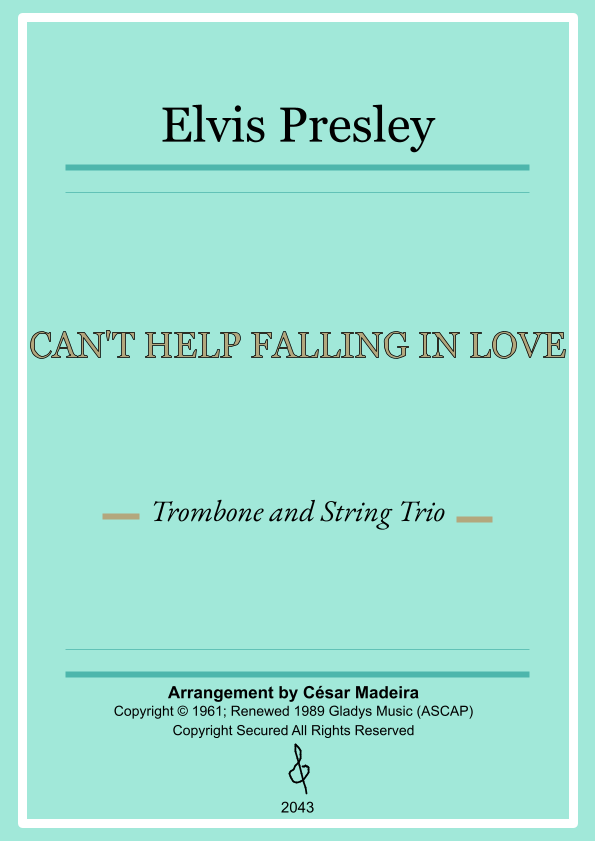 Can't Help Falling In Love Sheet Music Elvis Presley Performance